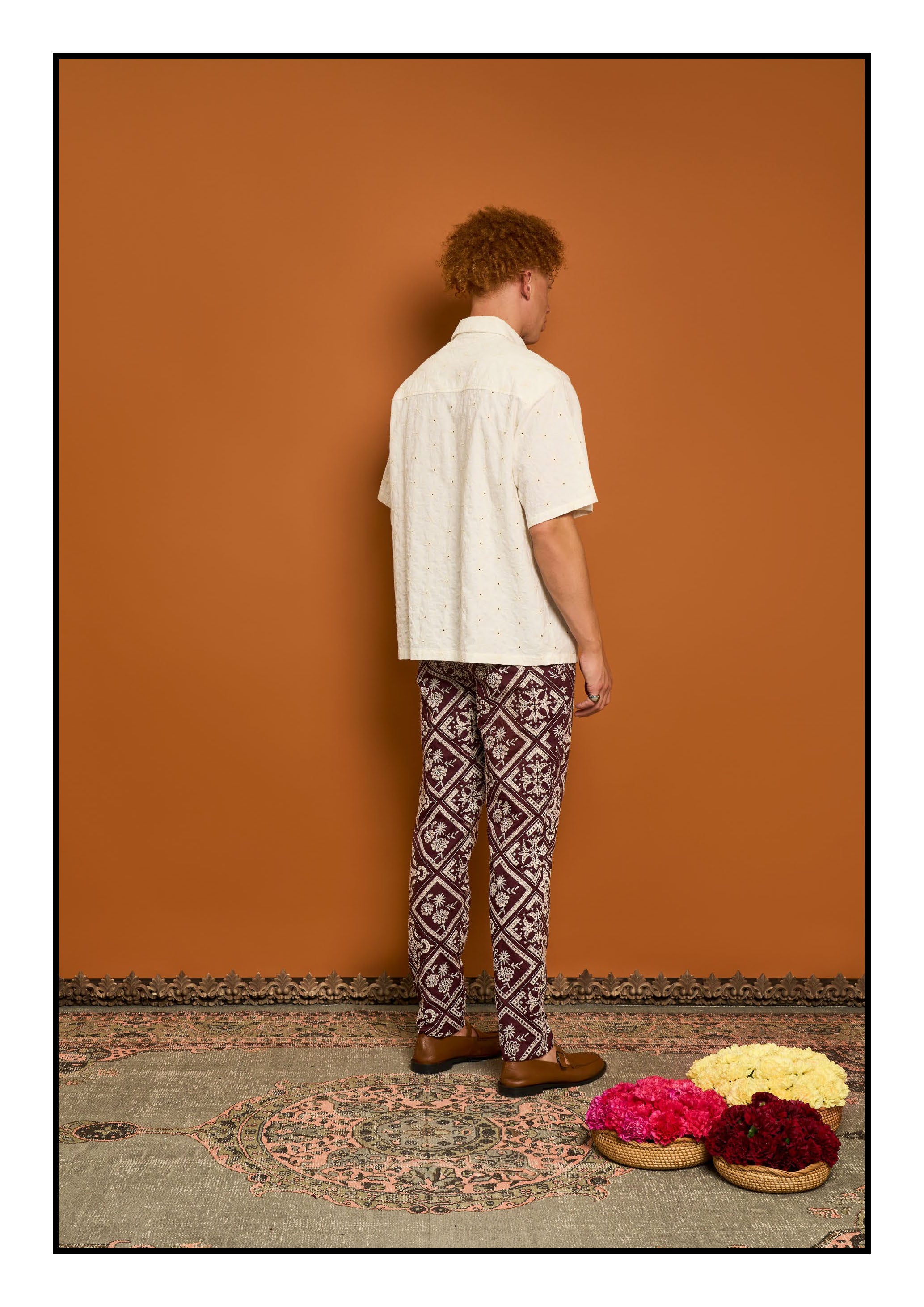 28SM02TRM028BRG | Garnet Embroidered Tailored Trousers | Color:Burgundy【SISTER JANE_シスタージェーン】