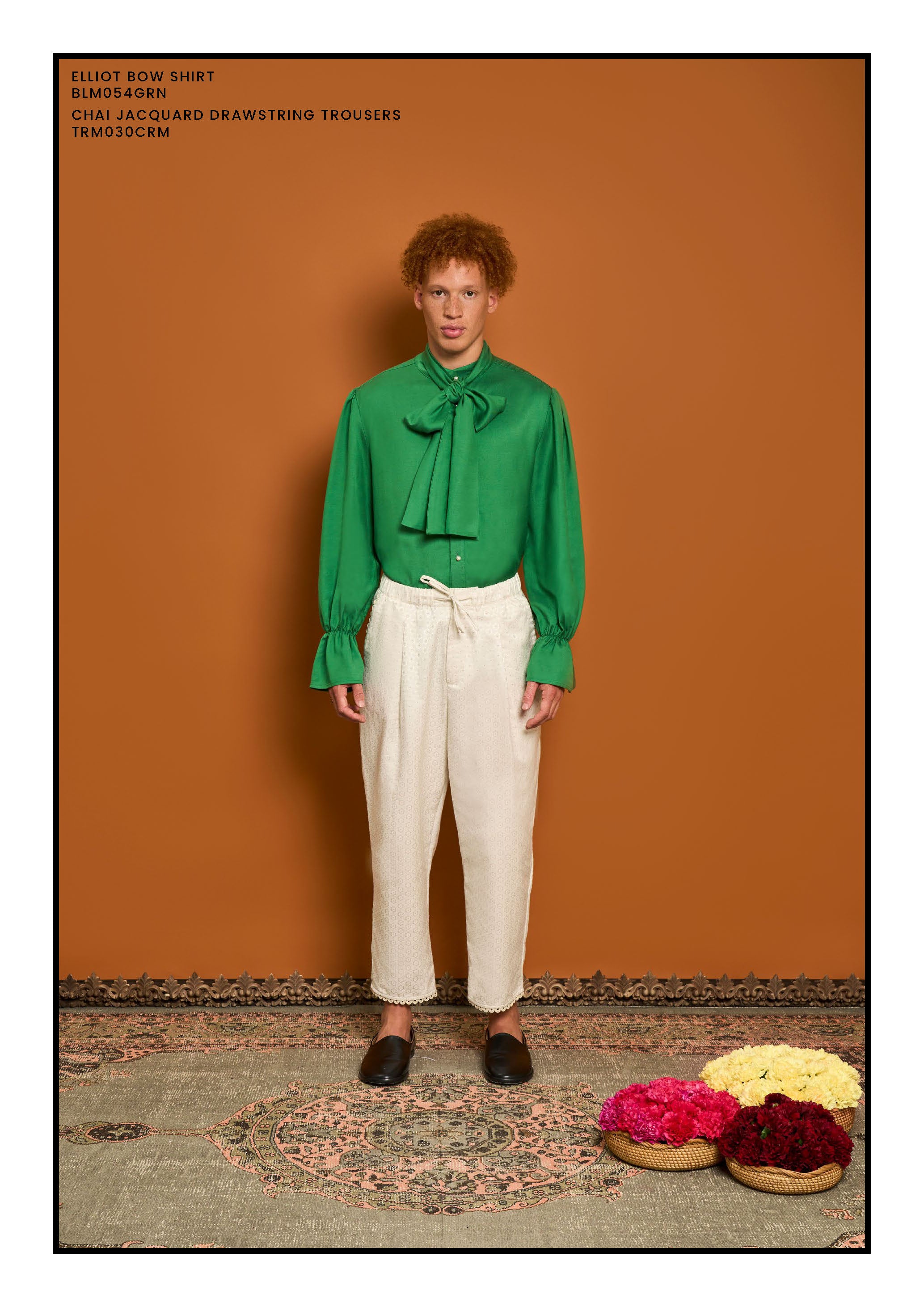 No:28SM02TRM030CRM | Name:Chai Jacquard Drawstring Trousers | Color:Cream【SISTER JANE_シスタージェーン】