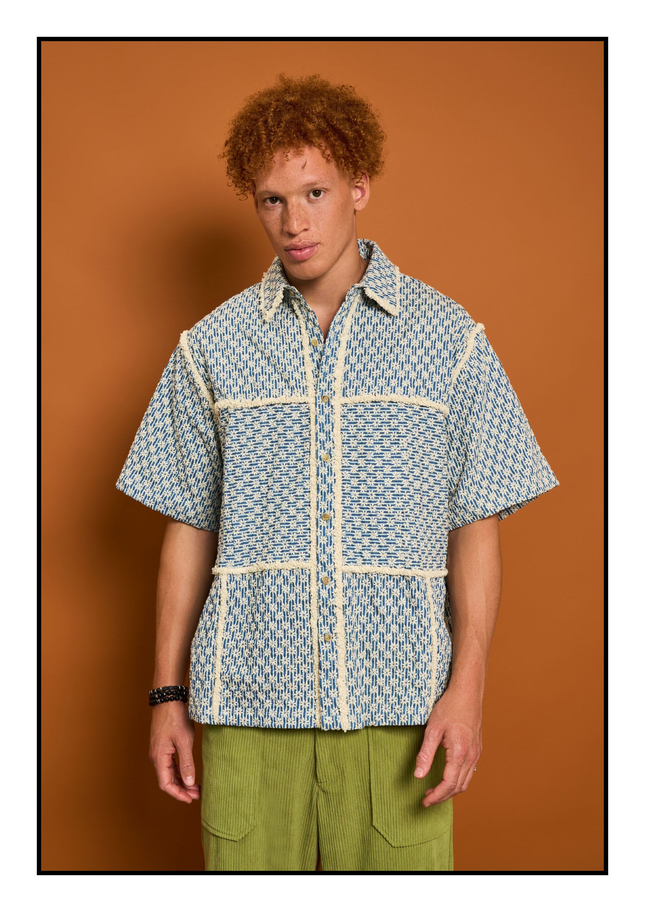 No:28SM02BLM056BLE | Name:Chessie Fray Boxy Shirt | Color:Blue【SISTER JANE_シスタージェーン】