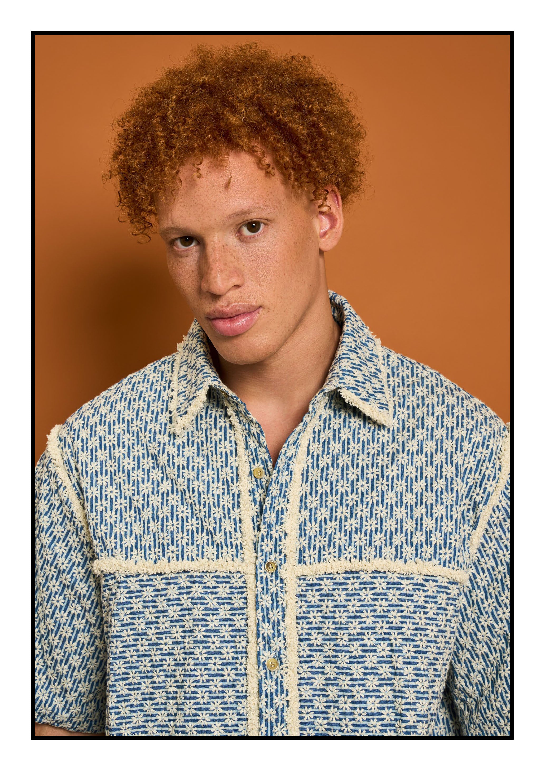 28SM02BLM056BLE | Chessie Fray Boxy Shirt | Color:Blue【SISTER JANE_シスタージェーン】【archive】