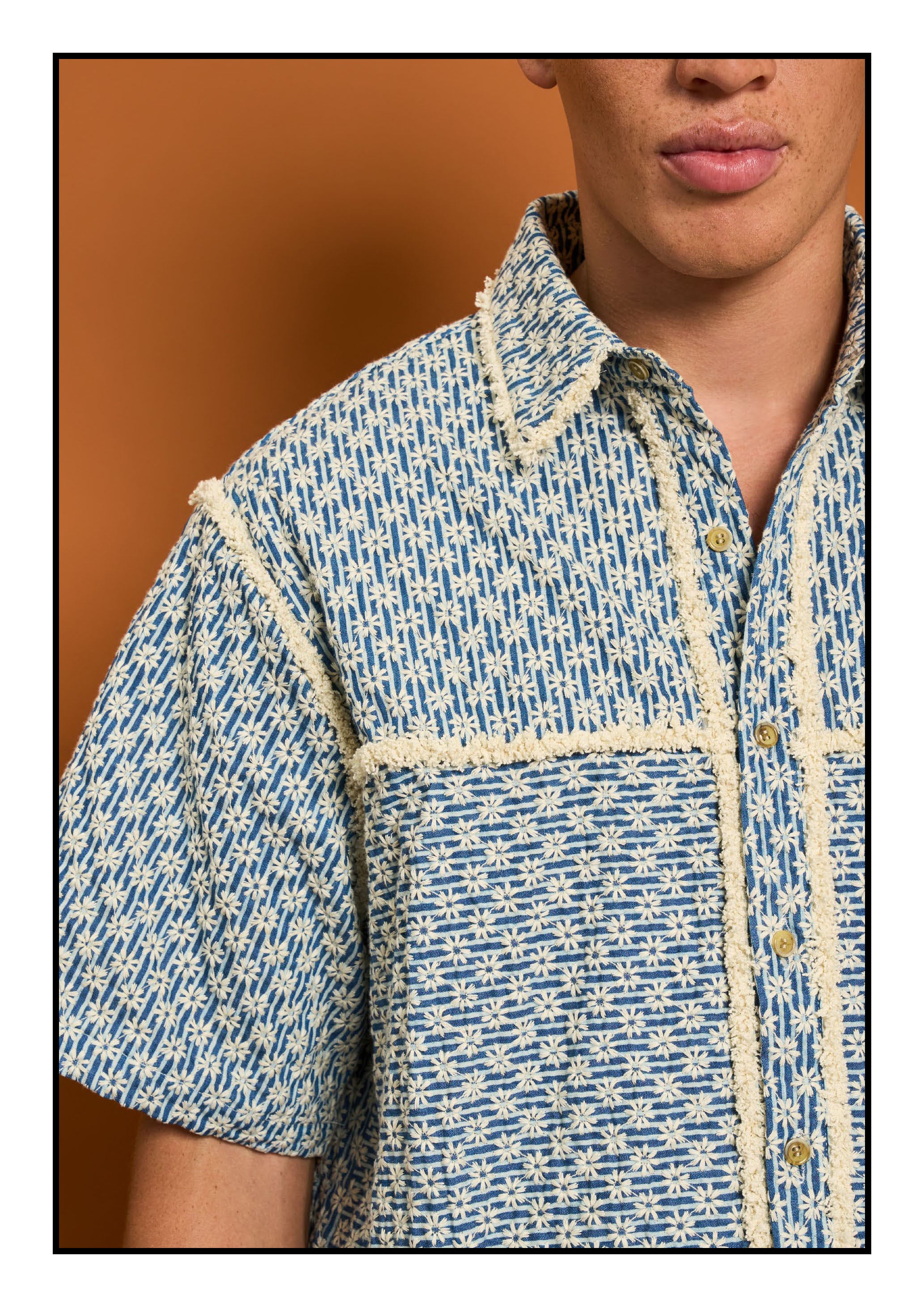 No:28SM02BLM056BLE | Name:Chessie Fray Boxy Shirt | Color:Blue【SISTER JANE_シスタージェーン】