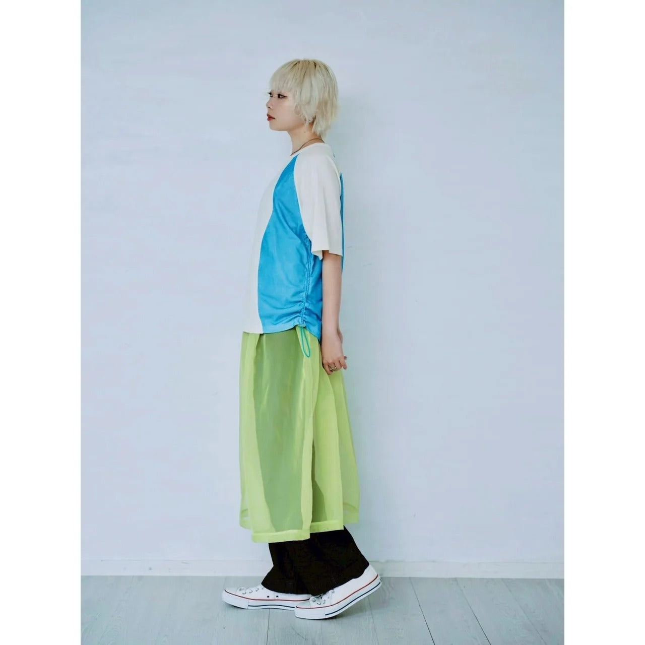 ORGANDY SHEER LAYERED DRESS – Green | HCAE