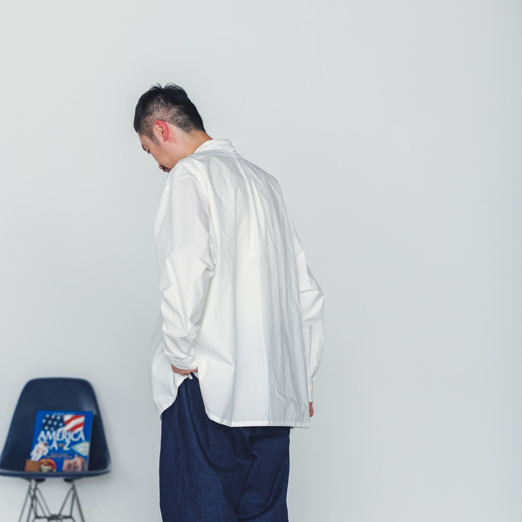 FPO-02_WHITE | FAKE PULLOVER SHIRT-BROAD | Color:White【CATTA_カッタ】