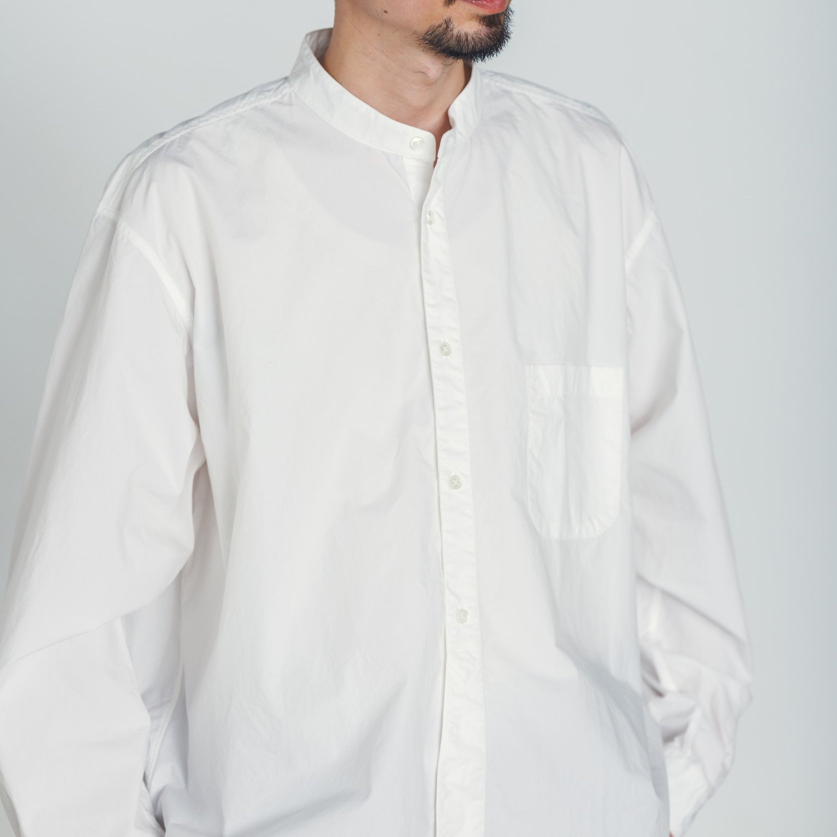 FPO-02_WHITE | FAKE PULLOVER SHIRT-BROAD | Color:White【CATTA_カッタ】