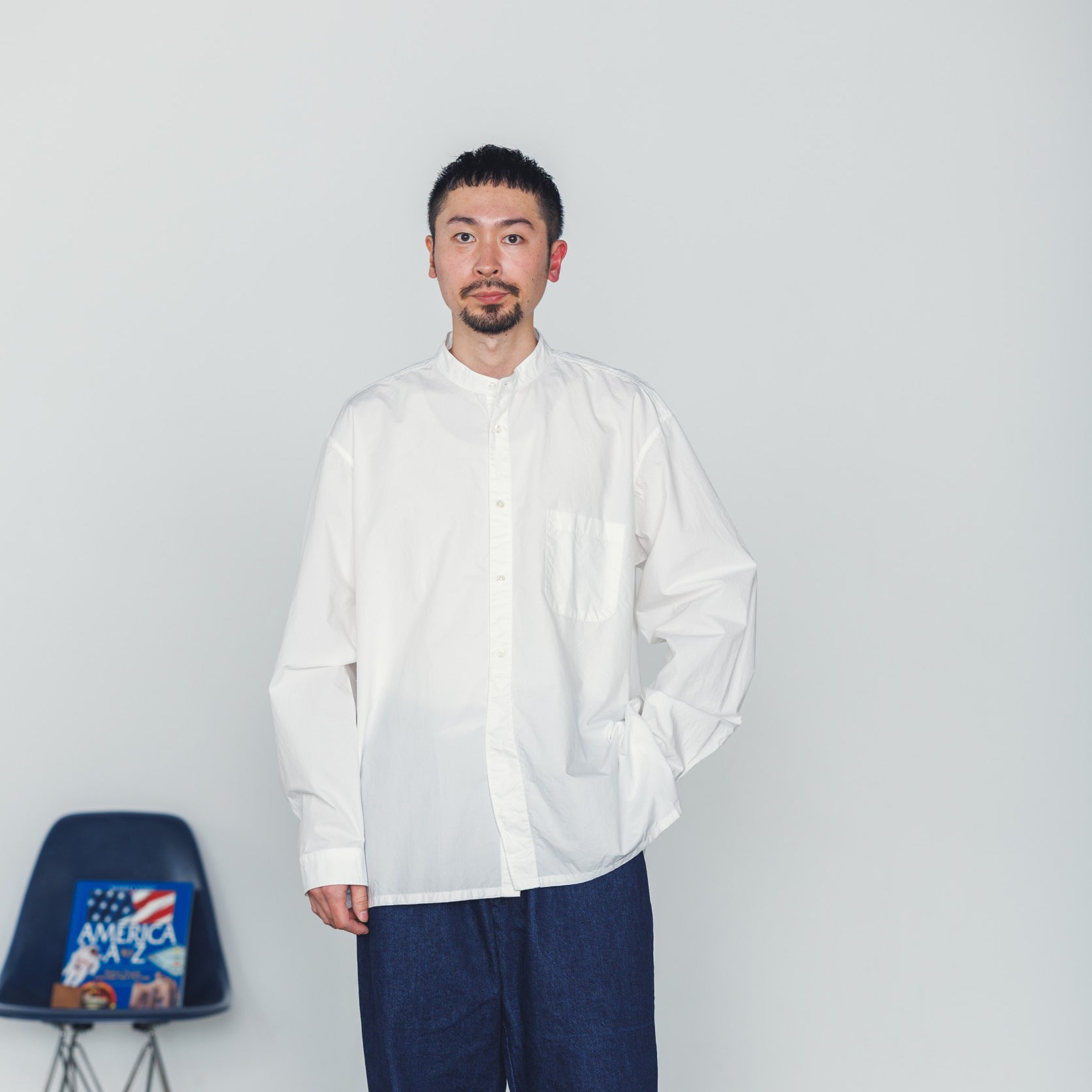 FPO-02_WHITE | FAKE PULLOVER SHIRT-BROAD | Color:White【CATTA_カッタ】