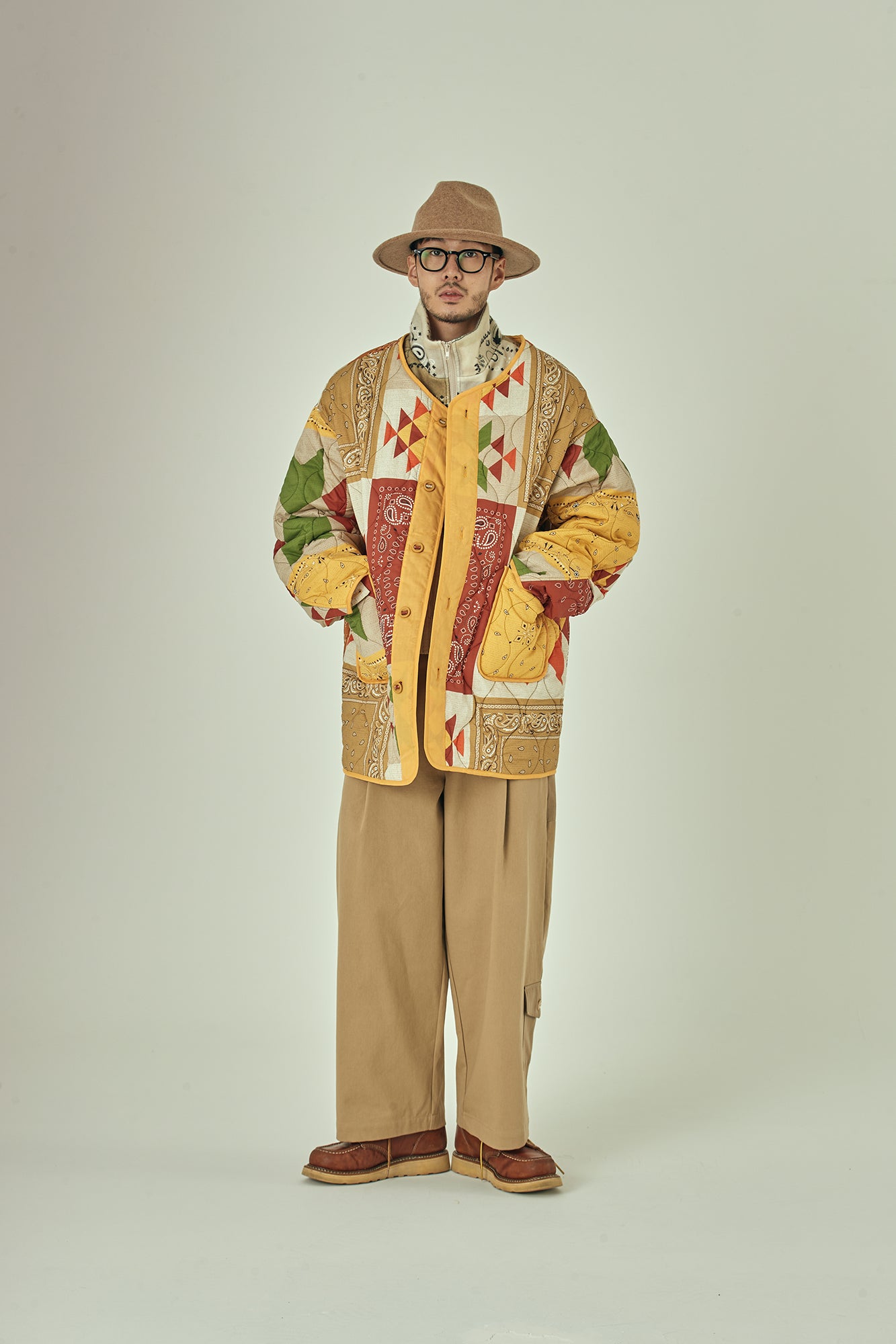 G63101_MU.YE | REVERSIBLE QUILT LONG LINER JACKET-MU.YE【GORT_ゴート】【archive】