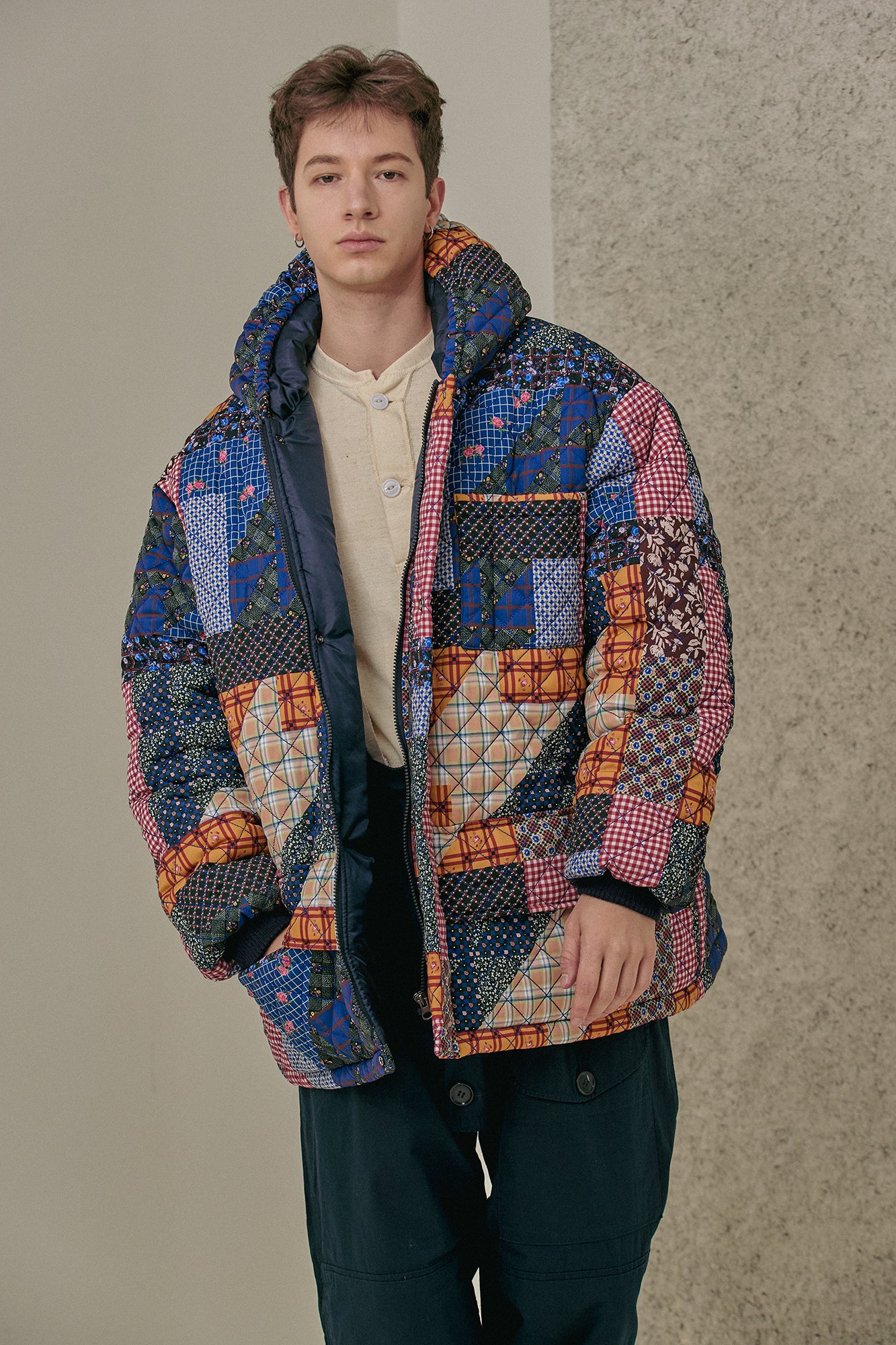 G64103_MT.PT | PADDING HOODIE JUMPER-MT.PT | Color:Multi【GORT_ゴート】【archive】