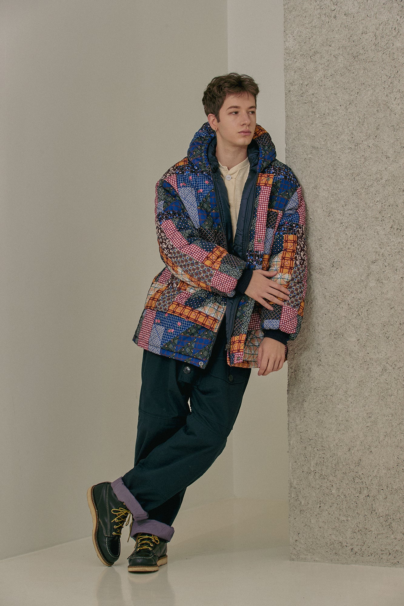 G64103_MT.PT | PADDING HOODIE JUMPER-MT.PT | Color:Multi【GORT_ゴート】【archive】
