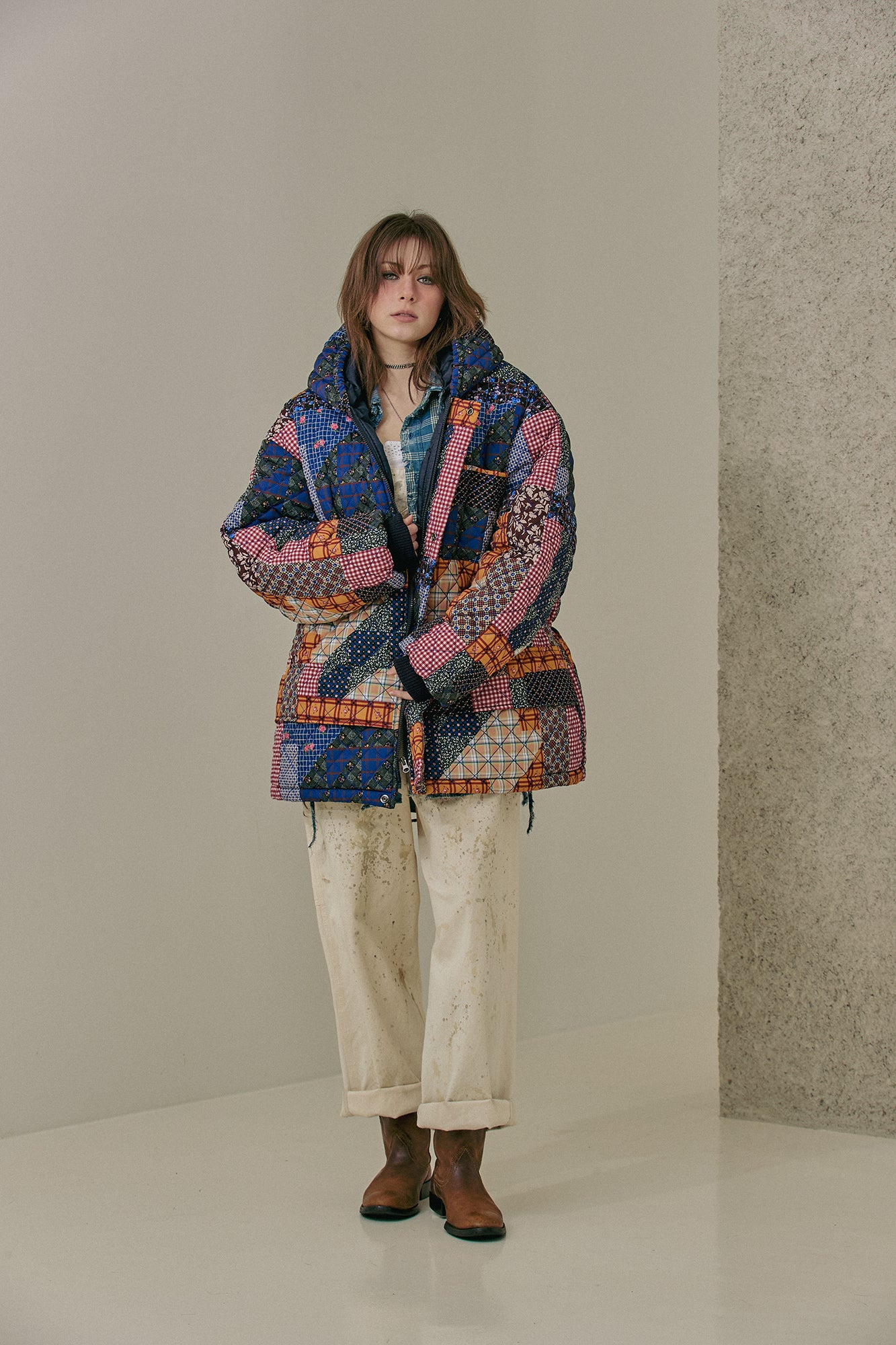 G64103_MT.PT | PADDING HOODIE JUMPER-MT.PT | Color:Multi【GORT_ゴート】【archive】