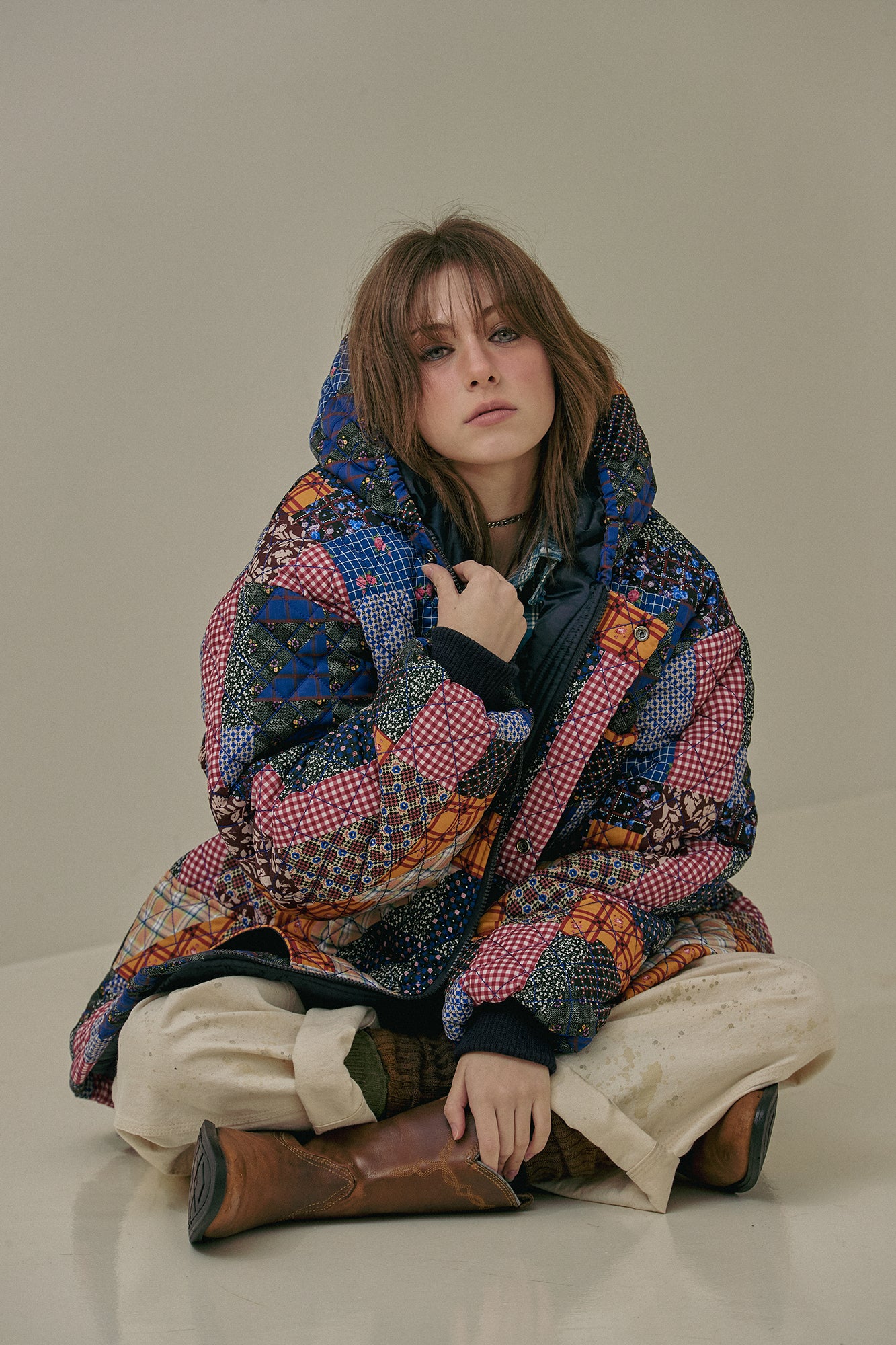 G64103_MT.PT | PADDING HOODIE JUMPER-MT.PT | Color:Multi【GORT_ゴート】【archive】