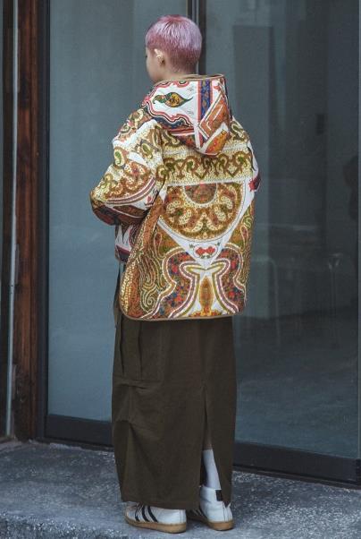 G43106_BG | ORIENTAL FLIGHT LINER JACKET-BG | Color:Beige【GORT_ゴート】