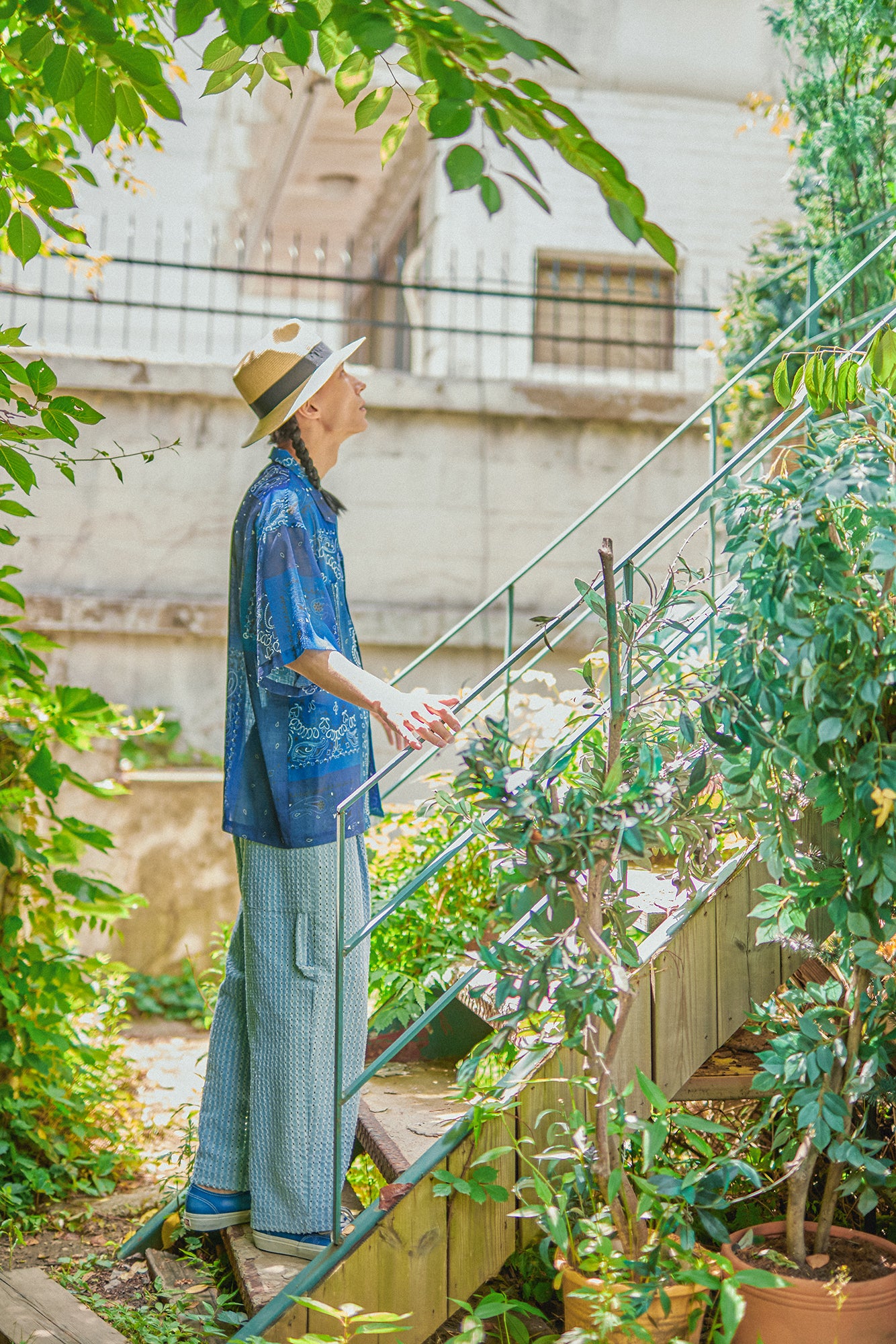 G62201_RB | BANDANA ALOHA SHIRTS-RB | COlor:Royal Blue【GORT_ゴート】【archive】