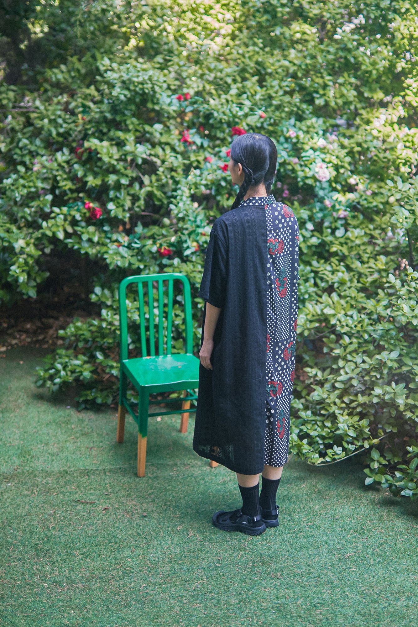 G62203_BK | VINTAGE PATCHWORK LONG SHIRT-BK | COlor:Black【GORT_ゴート】【archive】