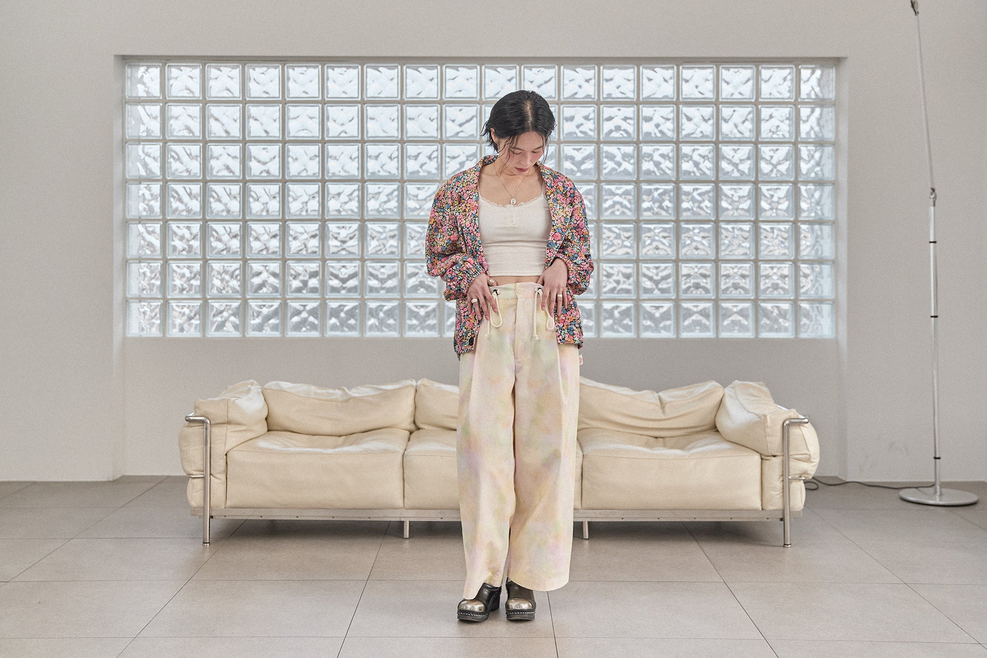 G71301_MT.PST | FLOWER WIDE WORK PANTS-MT.PST | Color:Tye Dye【GORT_ゴート】