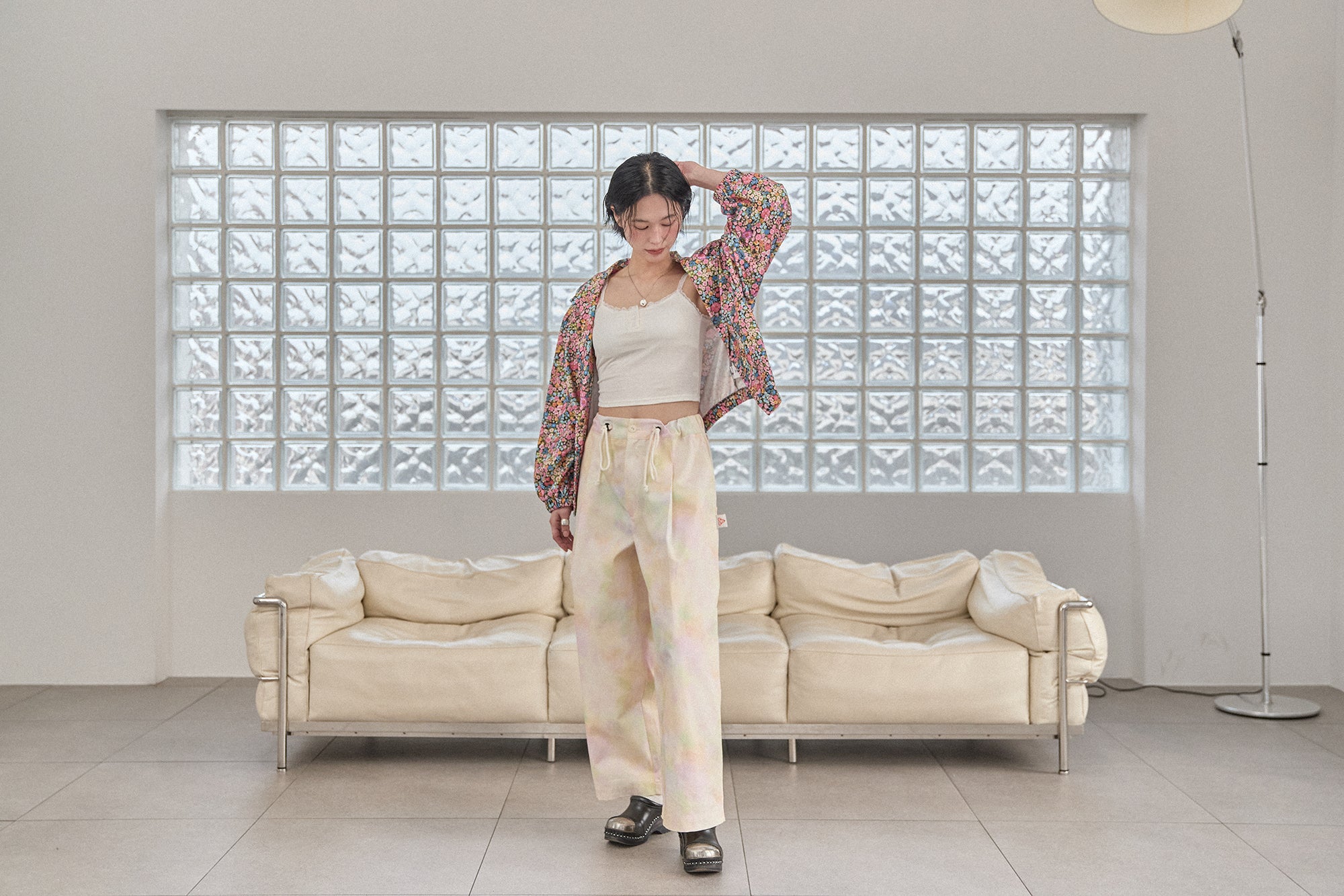 G71301_MT.PST | FLOWER WIDE WORK PANTS-MT.PST | Color:Tye Dye【GORT_ゴート】【archive】
