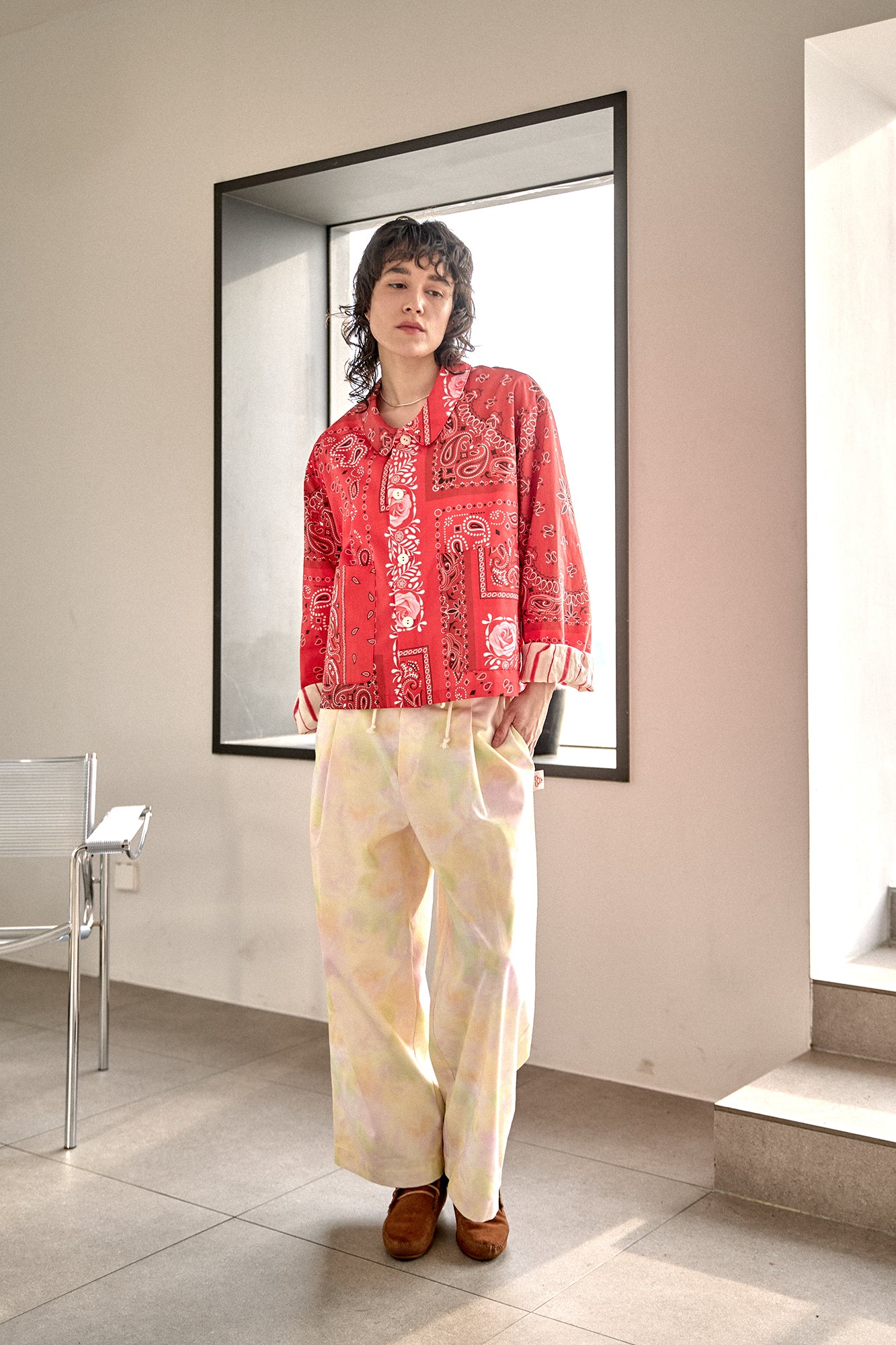 G71301_MT.PST | FLOWER WIDE WORK PANTS-MT.PST | Color:Tye Dye【GORT_ゴート】