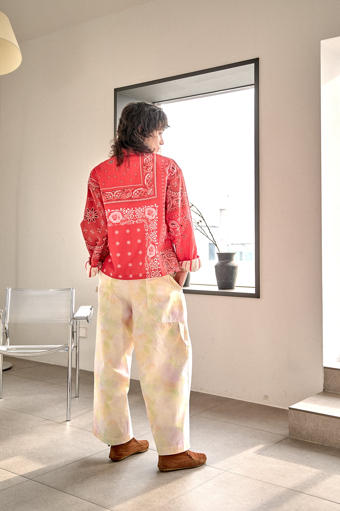 G71301_MT.PST | FLOWER WIDE WORK PANTS-MT.PST | Color:Tye Dye【GORT_ゴート】