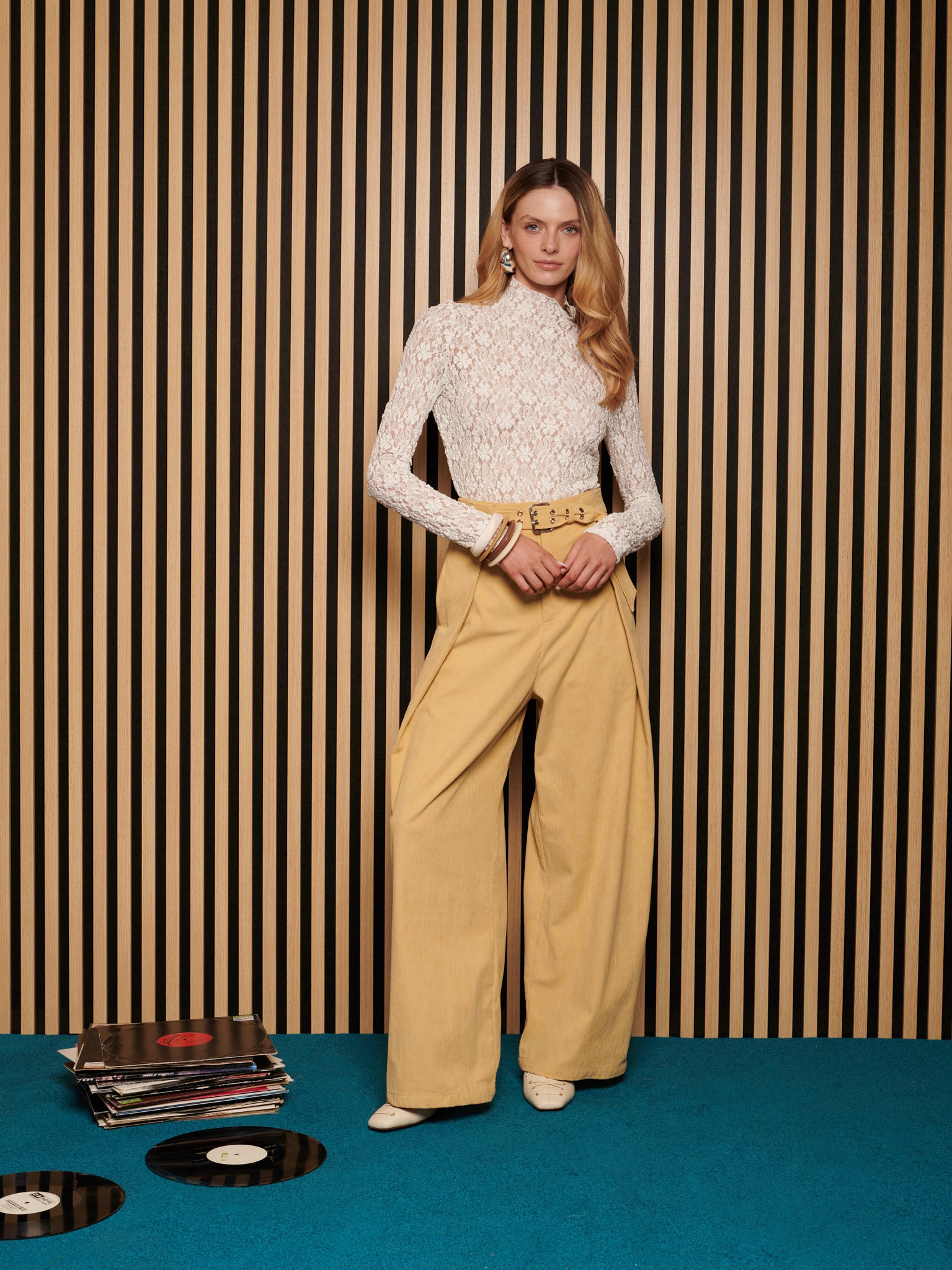 Willis Lace Top | Color_White | No_32GH02TOG401WHT_WHITE【GHOSPELL_ゴスペル】