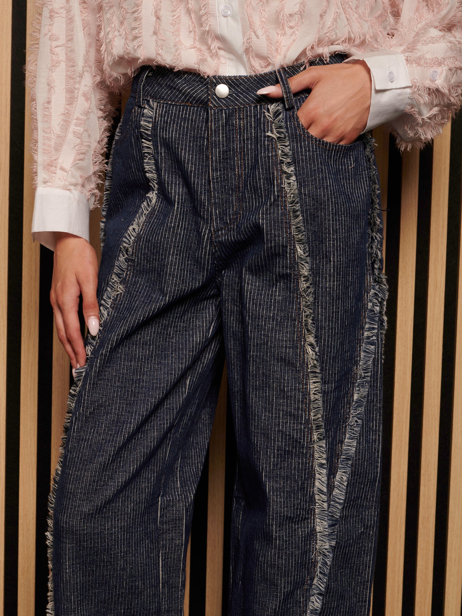 Roxanne Jeans | Color_Denim | No_32GH02TRG158DEN_DENIM【GHOSPELL_ゴスペル】