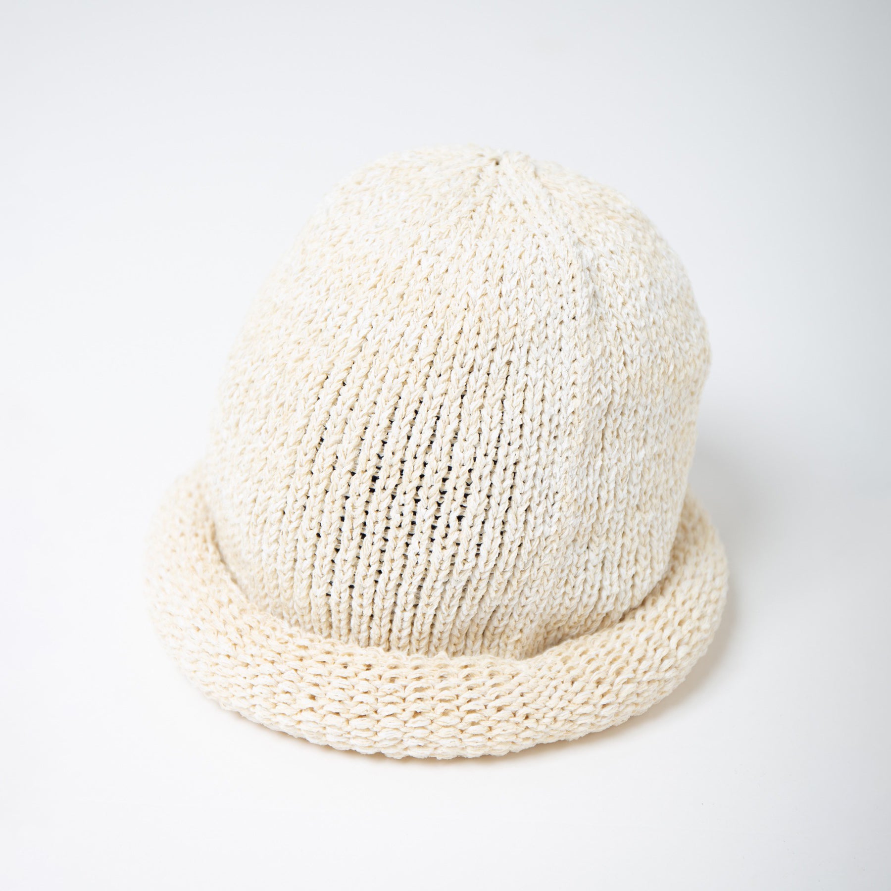 Roll Knit Cap | Color_Beige | No_IA-24-097_Beige【INDIETRO ASSOCIATION_インディエトロアソシエーション】【入荷予定アイテム・入荷連絡可能】