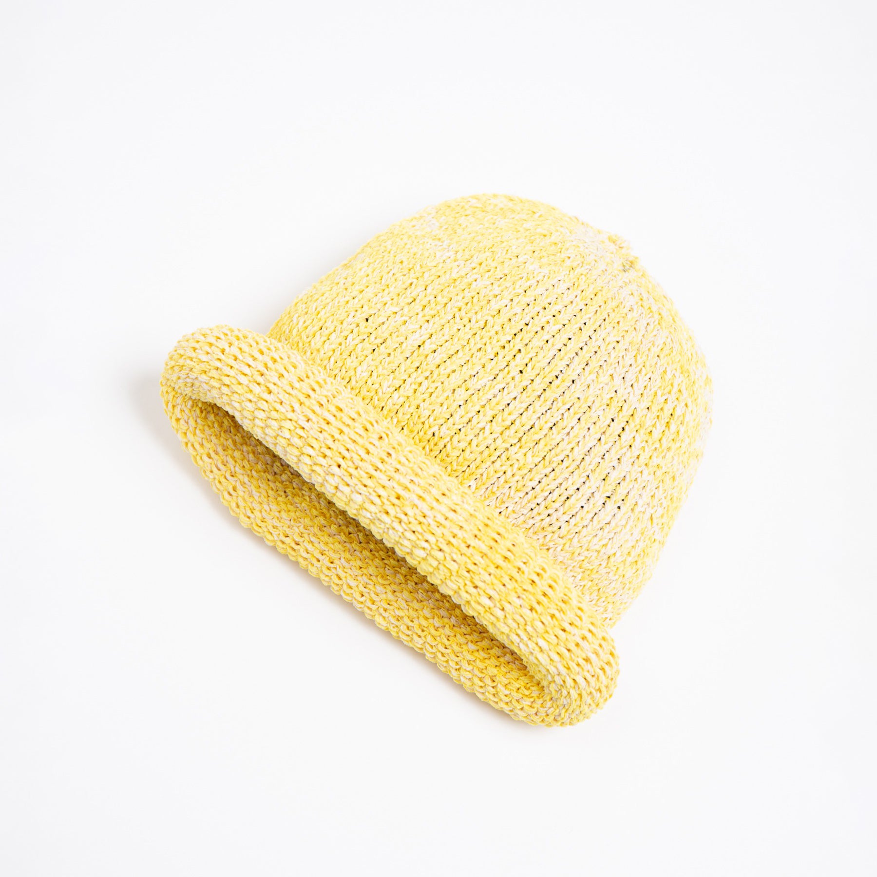 Roll Knit Cap | Color_Yellow | No_IA-24-097_Yellow【INDIETRO ASSOCIATION_インディエトロアソシエーション】【入荷予定アイテム・入荷連絡可能】