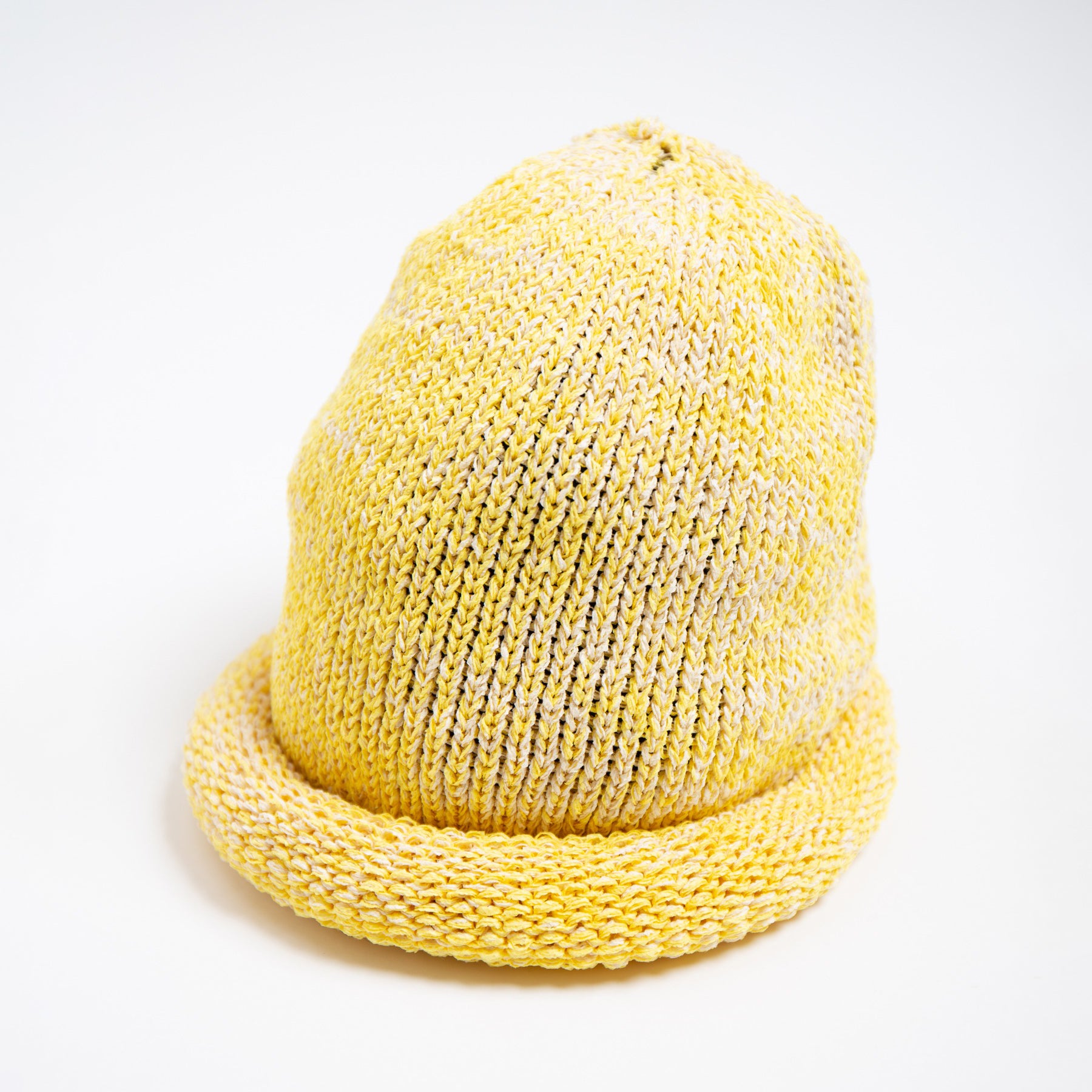 Roll Knit Cap | Color_Yellow | No_IA-24-097_Yellow【INDIETRO ASSOCIATION_インディエトロアソシエーション】【入荷予定アイテム・入荷連絡可能】