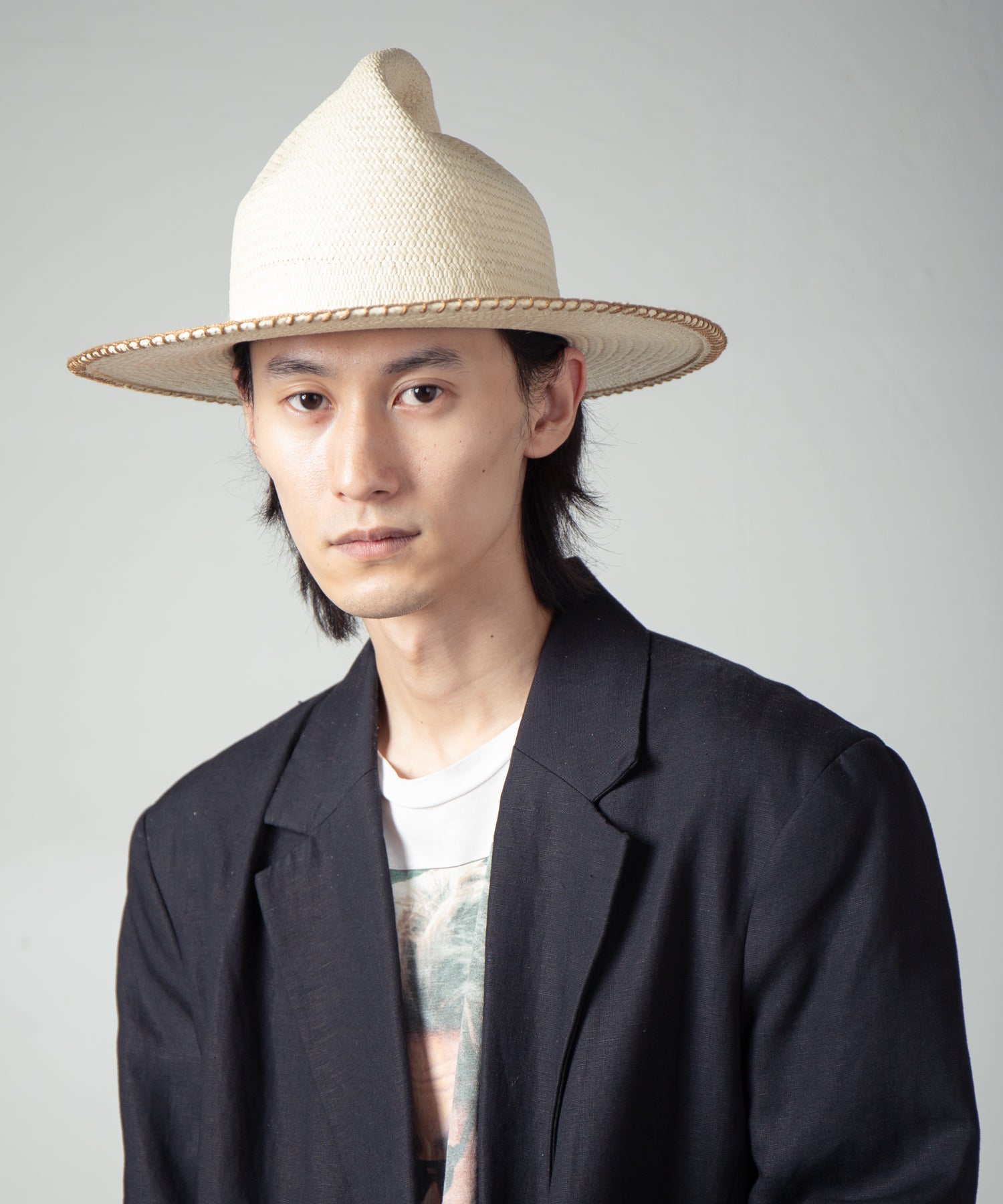 IA-25-120_Natural | Mountain Panama Hat | Color:Natural【INDIETRO ASSOCIATION_インディエトロアソシエーション】
