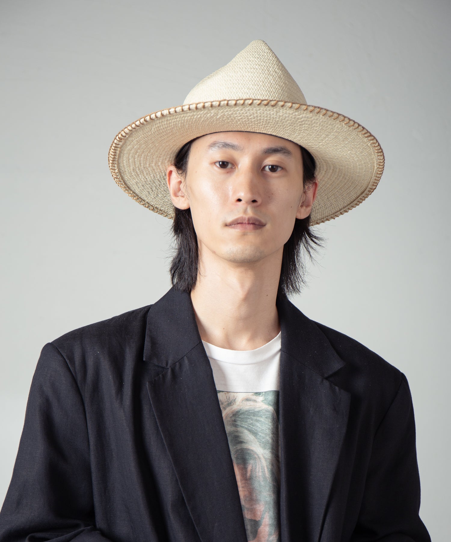 IA-25-120_Natural | Mountain Panama Hat | Color:Natural【INDIETRO ASSOCIATION_インディエトロアソシエーション】