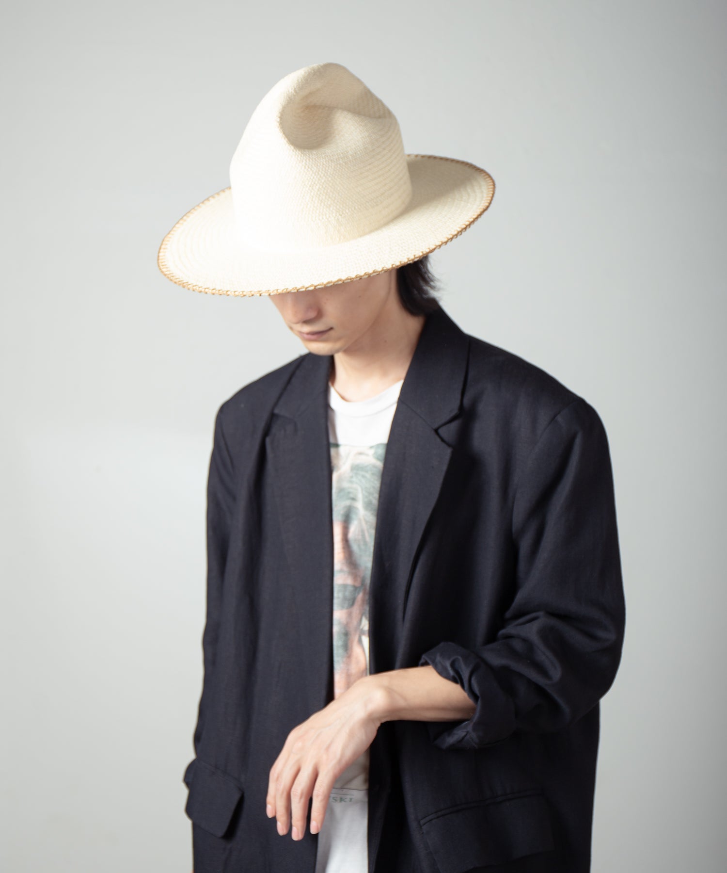 IA-25-120_Natural | Mountain Panama Hat | Color:Natural【INDIETRO ASSOCIATION_インディエトロアソシエーション】