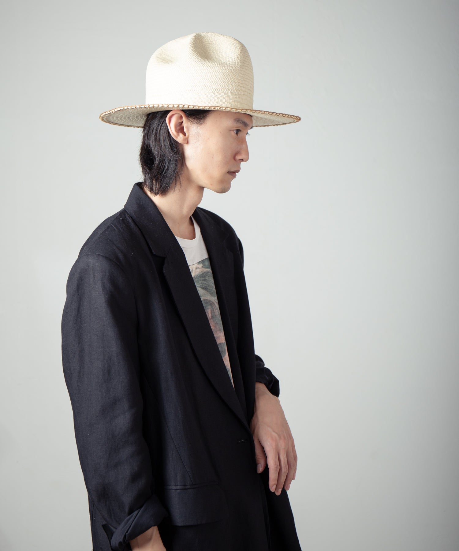 IA-25-120_Natural | Mountain Panama Hat | Color:Natural【INDIETRO ASSOCIATION_インディエトロアソシエーション】