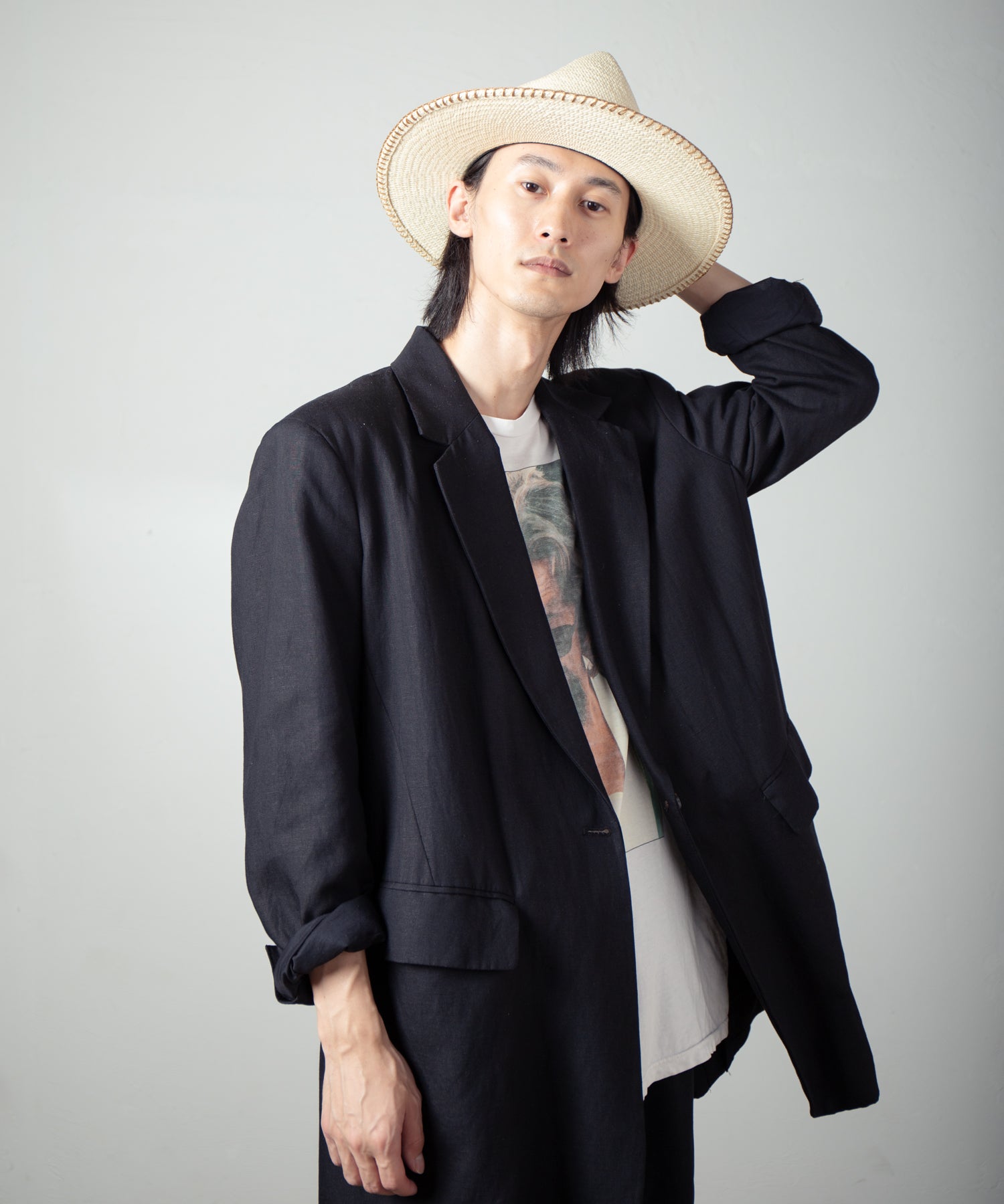 IA-25-120_Natural | Mountain Panama Hat | Color:Natural【INDIETRO ASSOCIATION_インディエトロアソシエーション】