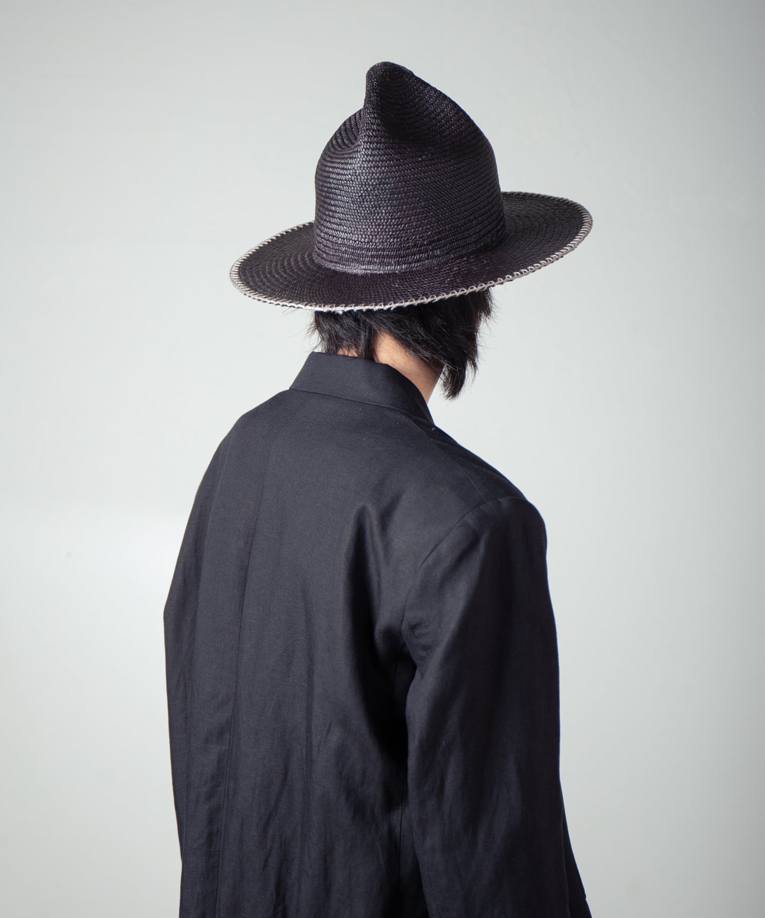 IA-25-120_Black | Mountain Panama Hat | Color:Black【INDIETRO ASSOCIATION_インディエトロアソシエーション】