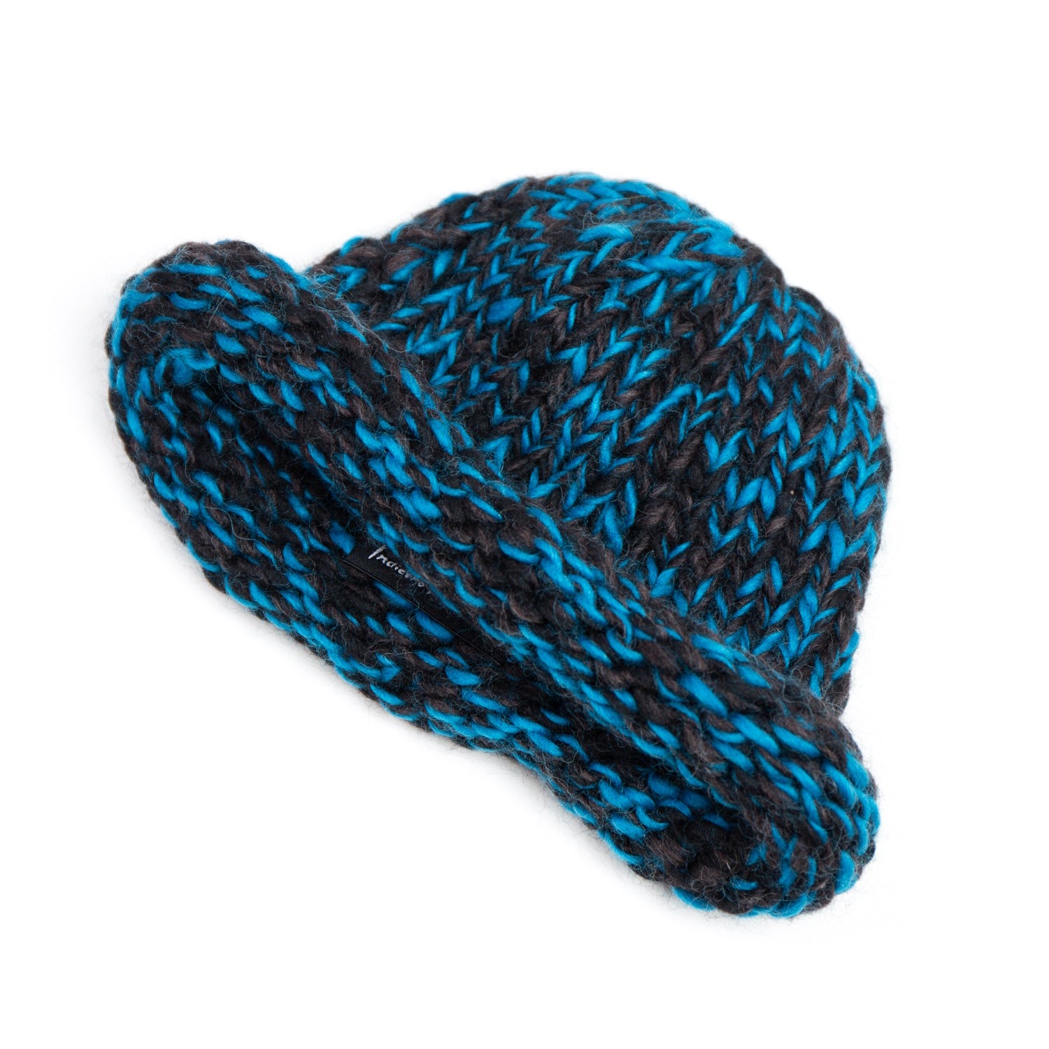 Roll Knit Cap | Color_Yellow / Blue / BLack | No_ia-25-125【INDIETRO ASSOCIATION_インディエトロアソシエーション】