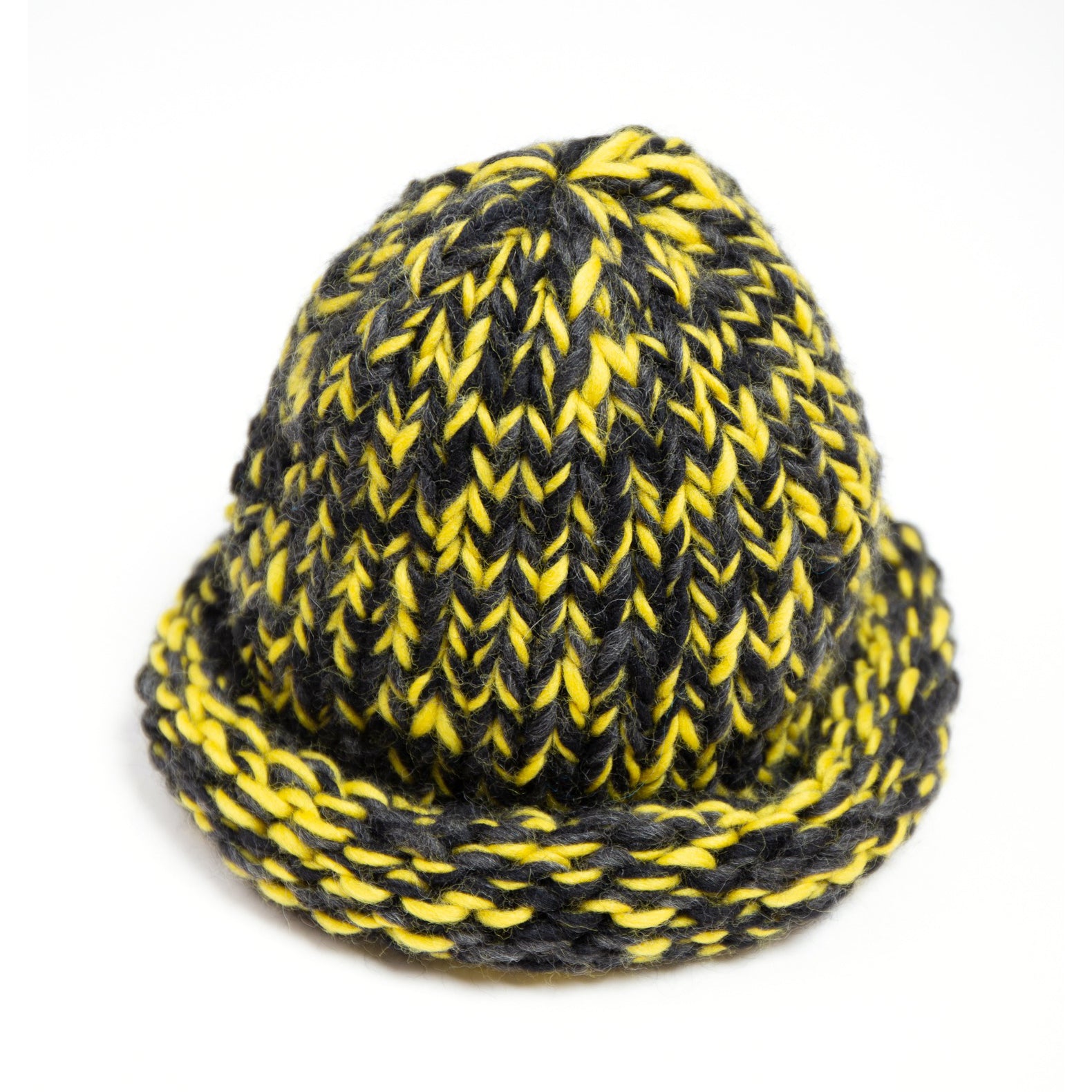 Roll Knit Cap | Color_Yellow / Blue / BLack | No_ia-25-125【INDIETRO ASSOCIATION_インディエトロアソシエーション】