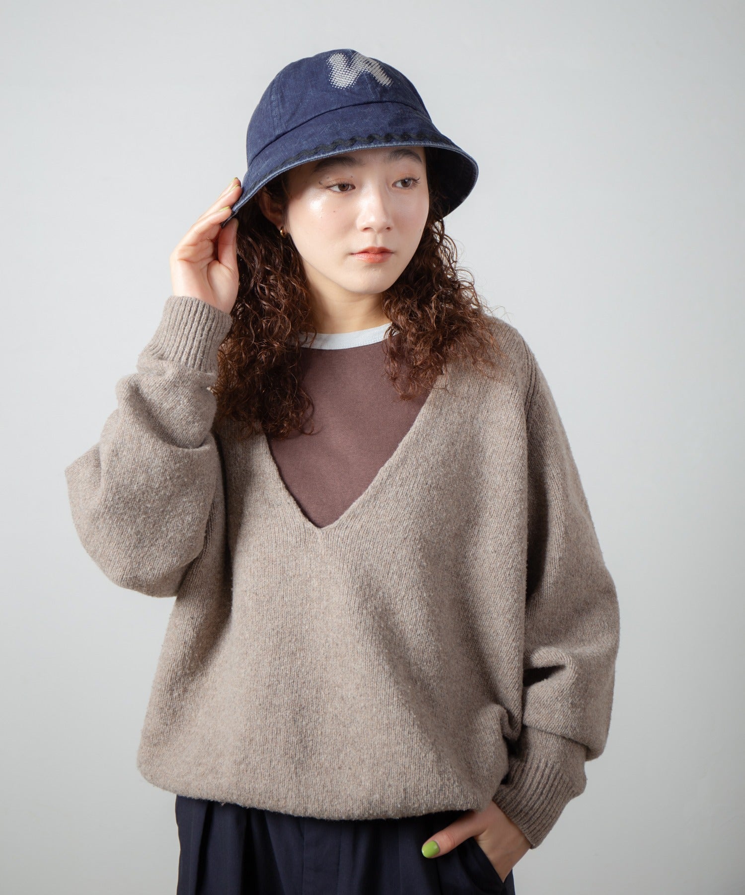 Logo Metro Hat | Color_Indigo / Black | No_ia-25-128【INDIETRO ASSOCIATION_インディエトロアソシエーション】