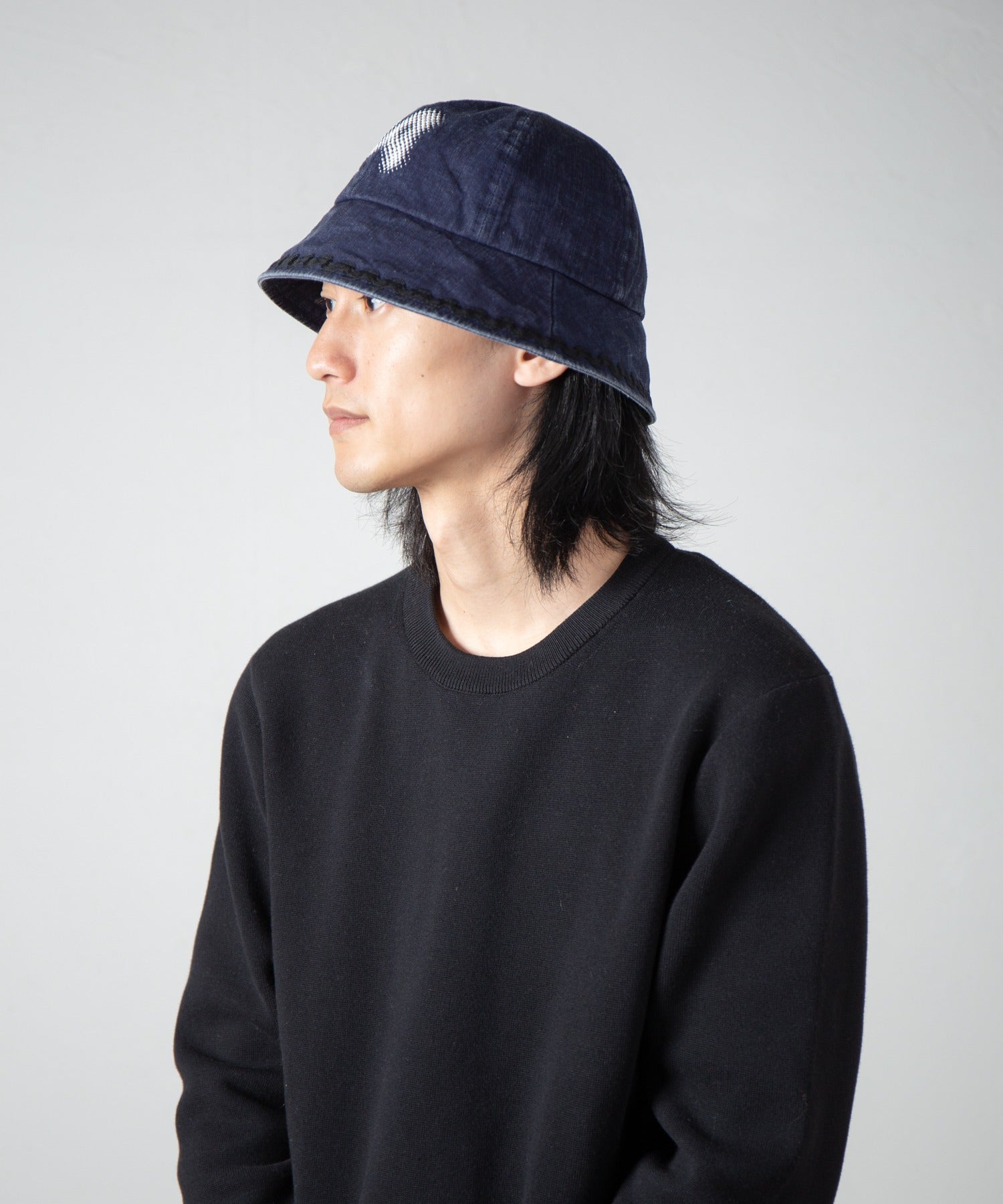 Logo Metro Hat | Color_Indigo / Black | No_ia-25-128【INDIETRO ASSOCIATION_インディエトロアソシエーション】