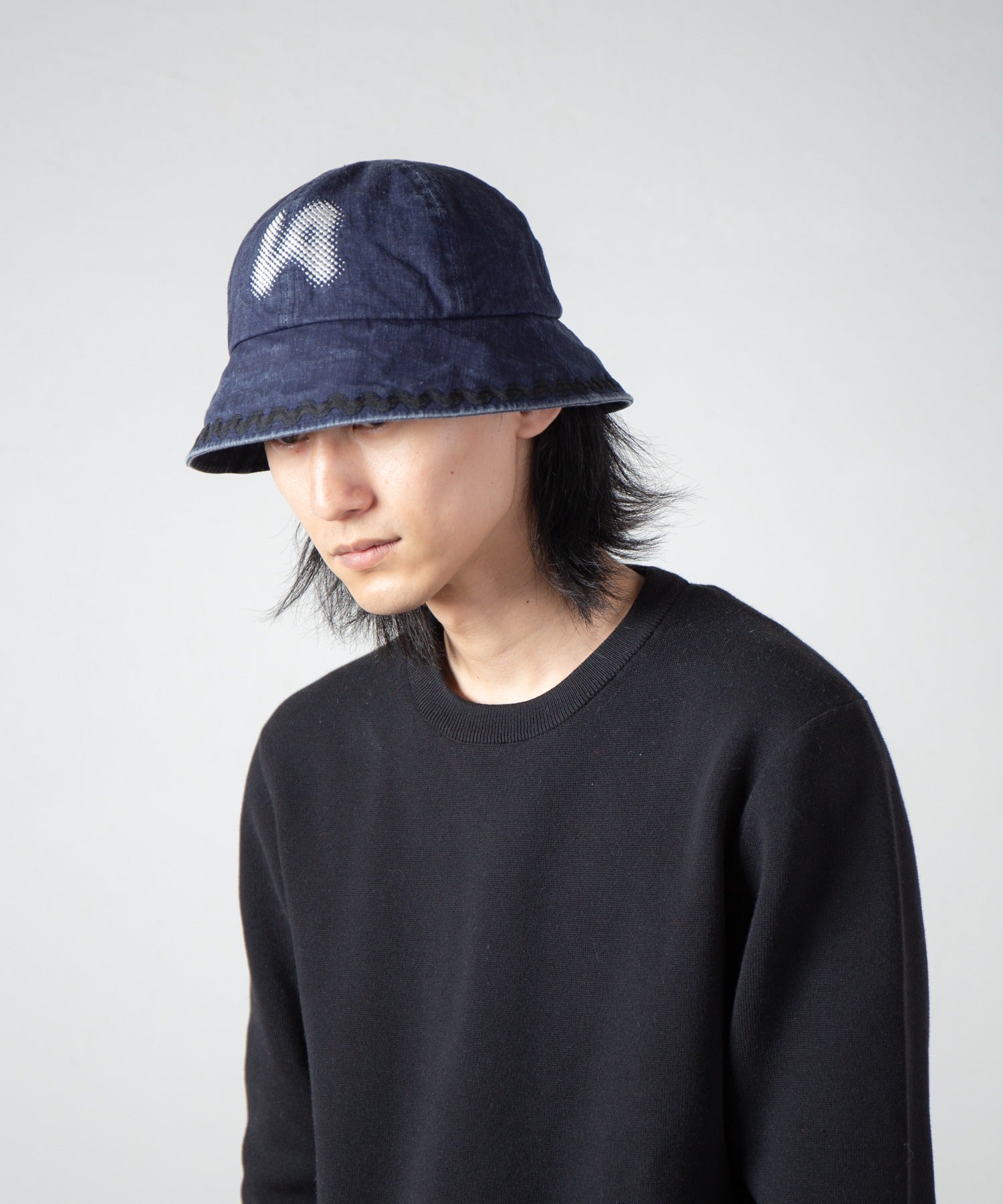 Logo Metro Hat | Color_Indigo / Black | No_ia-25-128【INDIETRO ASSOCIATION_インディエトロアソシエーション】