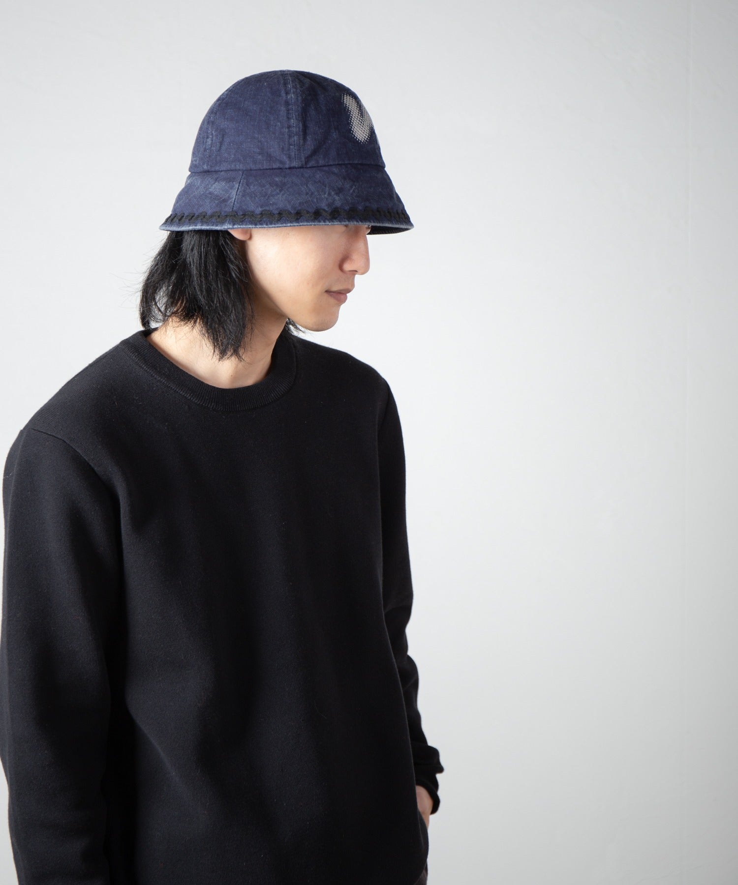 Logo Metro Hat | Color_Indigo / Black | No_ia-25-128【INDIETRO ASSOCIATION_インディエトロアソシエーション】