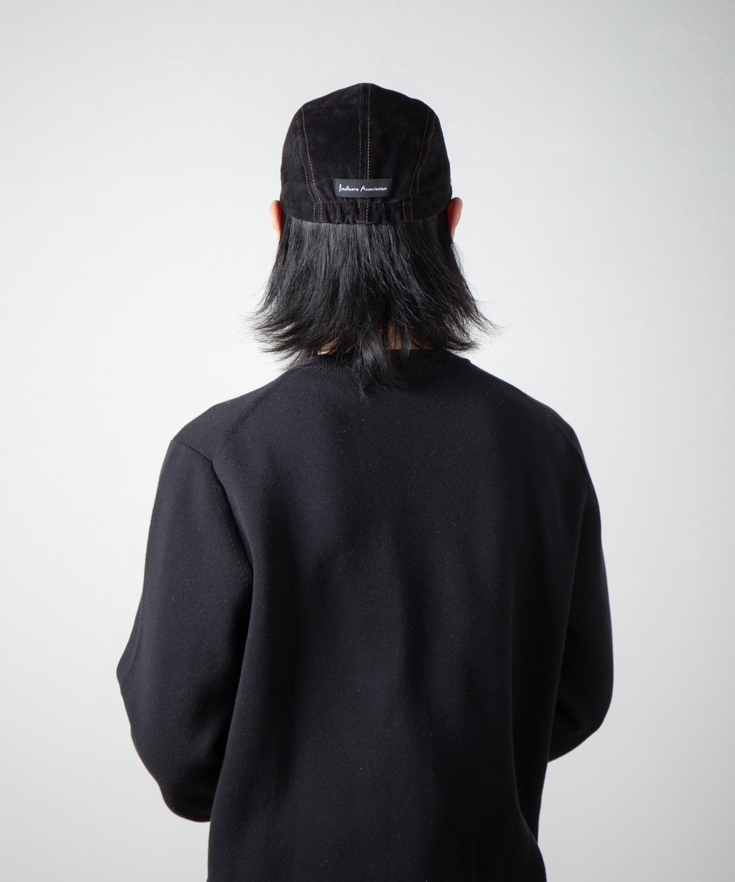 Leather Jet Cap | Color_Beige / Black | No_ia-25-129【INDIETRO ASSOCIATION_インディエトロアソシエーション】