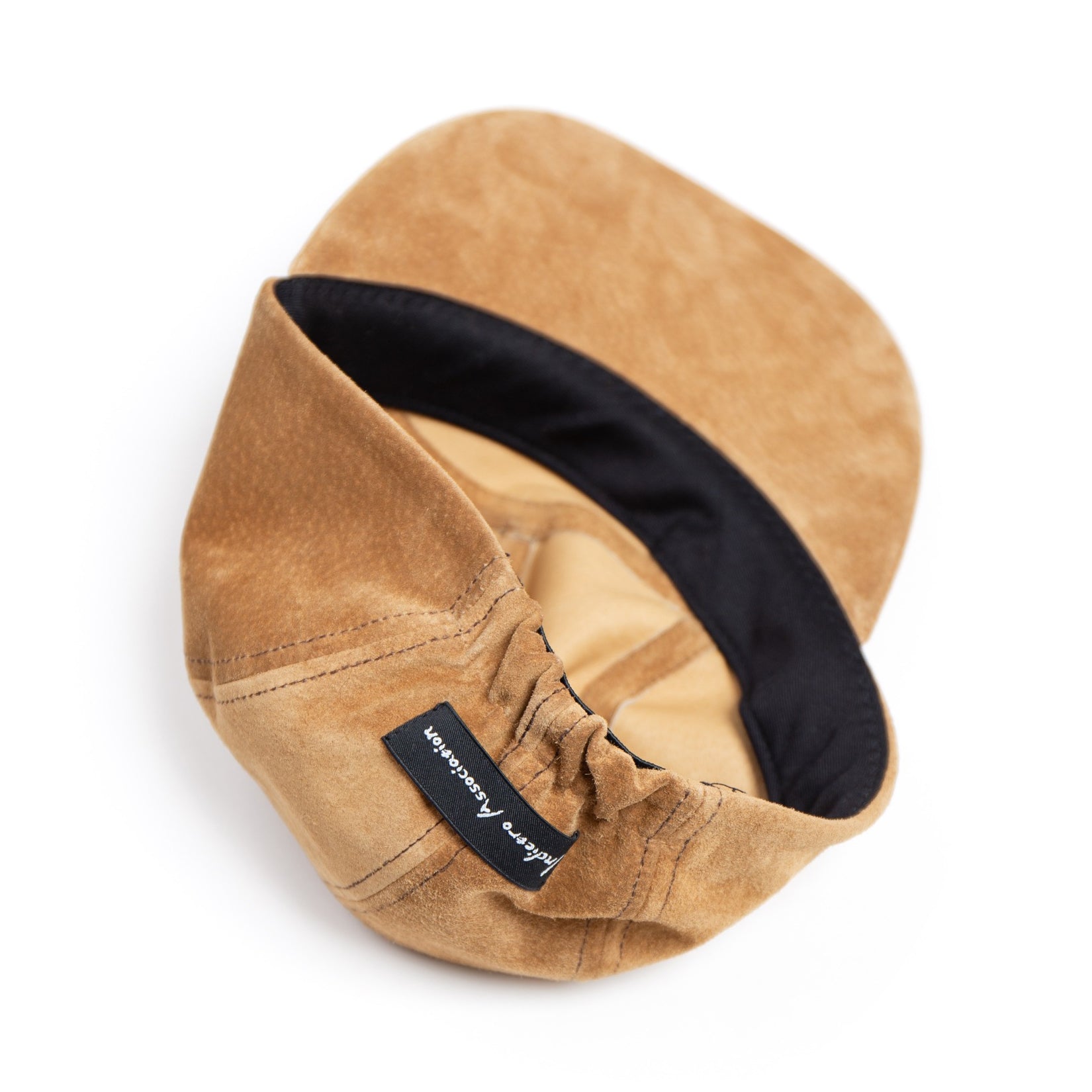 Leather Jet Cap | Color_Beige / Black | No_ia-25-129【INDIETRO ASSOCIATION_インディエトロアソシエーション】
