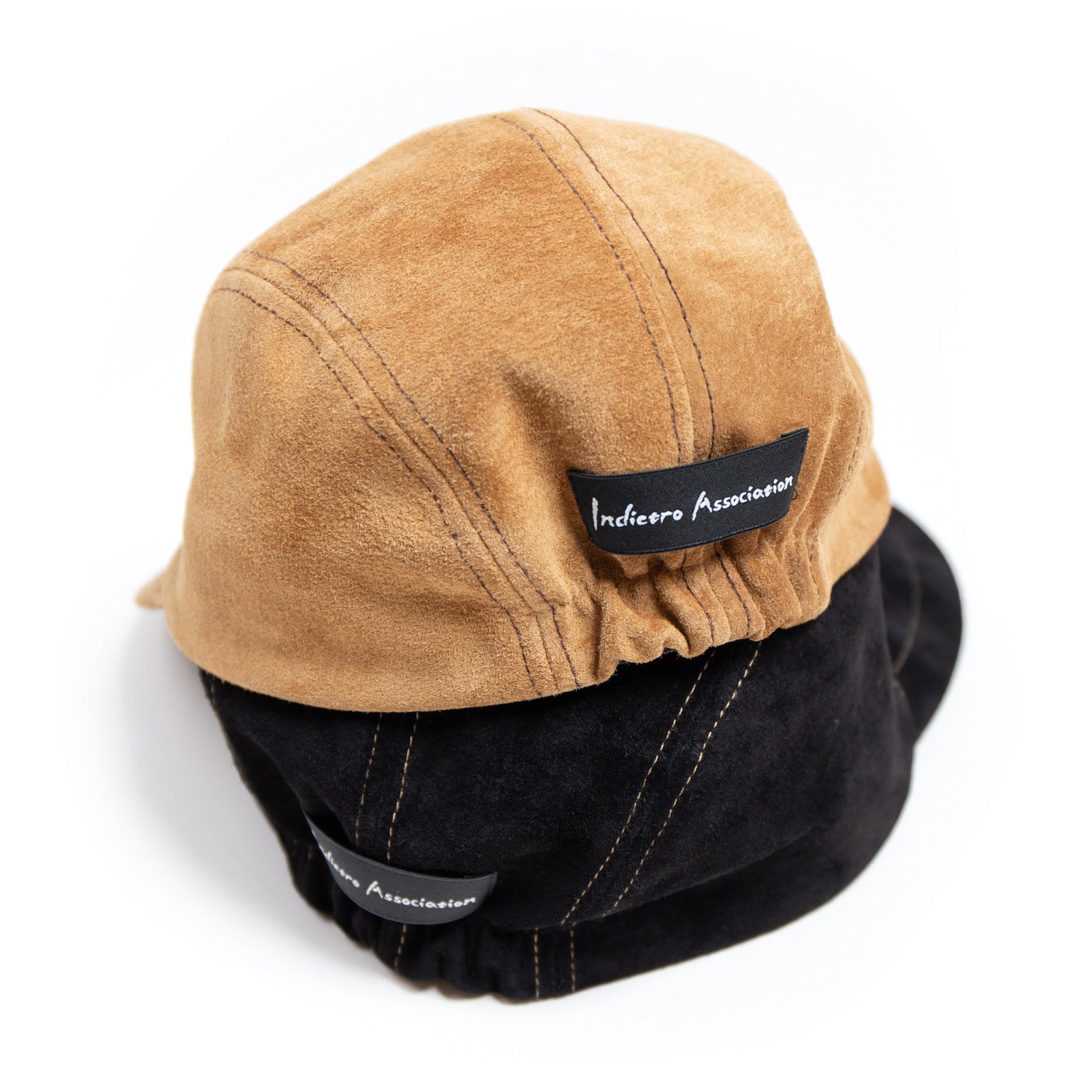 Leather Jet Cap | Color_Beige / Black | No_ia-25-129【INDIETRO ASSOCIATION_インディエトロアソシエーション】