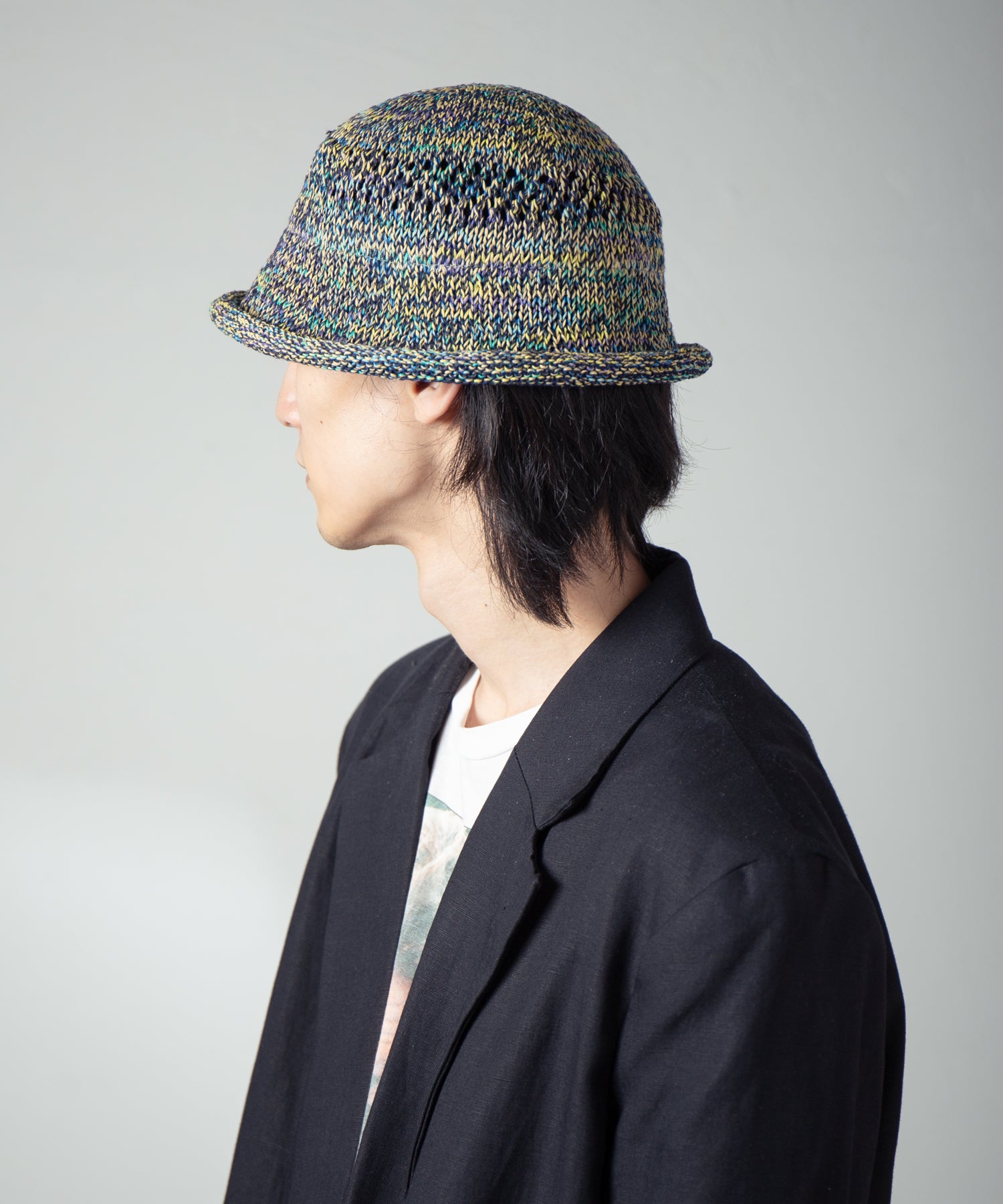 IA-25-Jd01_Mix | Roll Knit Hat | Color:Mix【INDIETRO ASSOCIATION_インディエトロアソシエーション】
