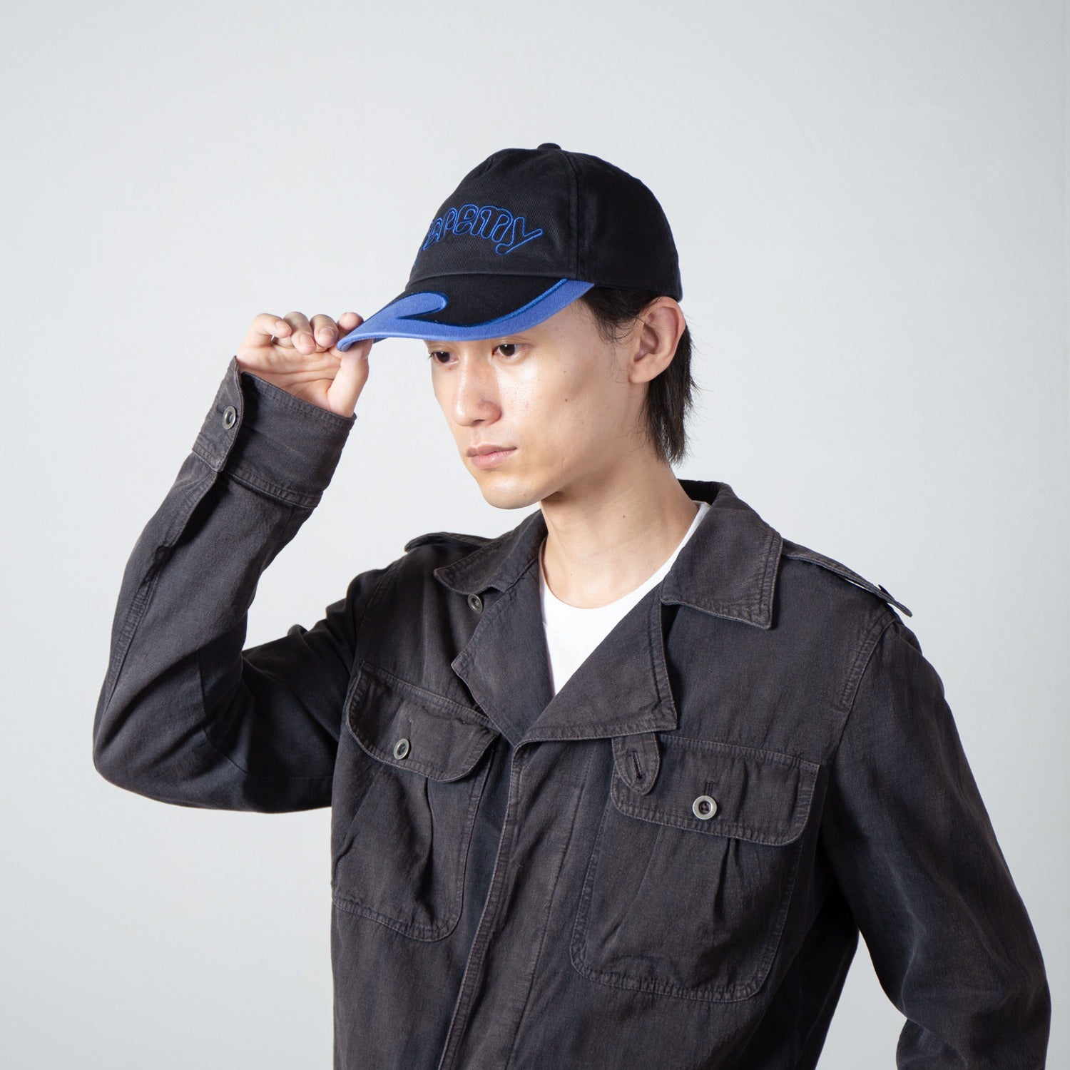 Logo Cap | Color_Black | No_IA-26-142_Black【INDIETRO ASSOCIATION_インディエトロアソシエーション】