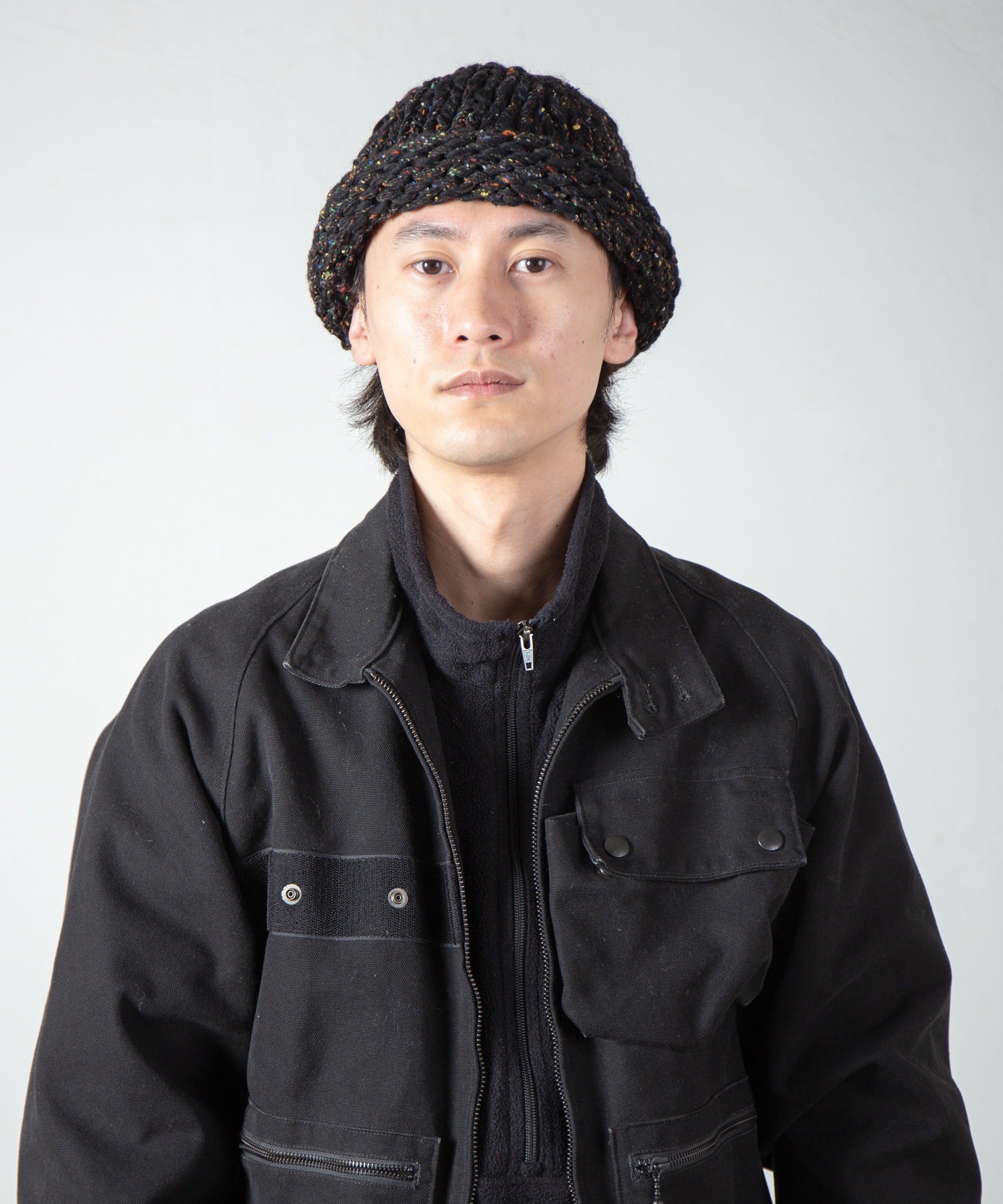 Roll Knit Cap – Black | INDIETRO ASSOCIATION | 入荷予定アイテム