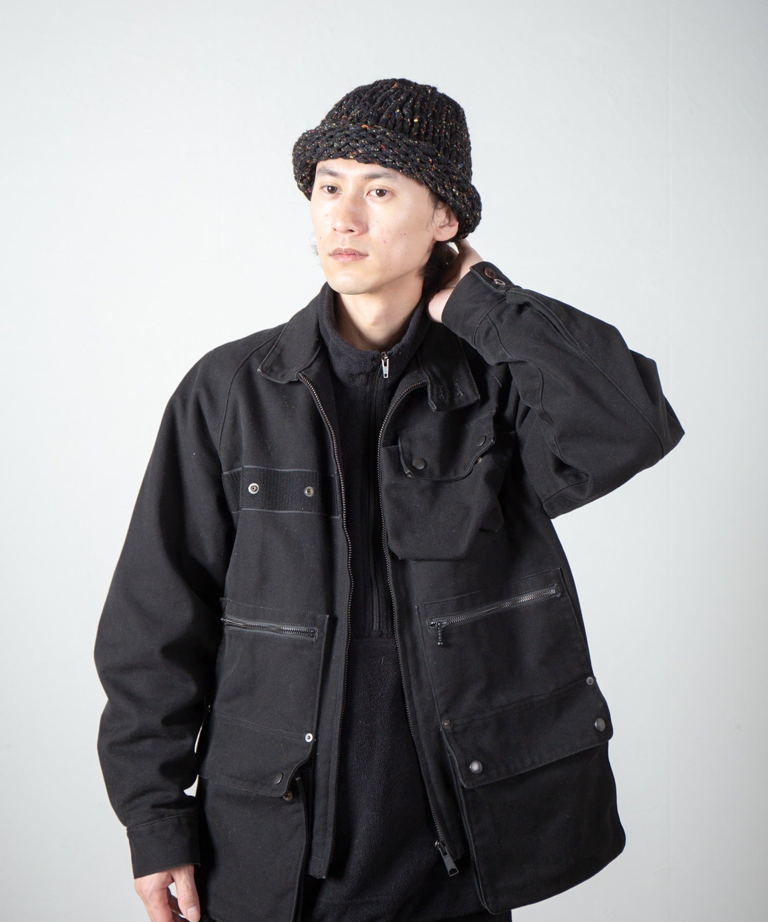 Roll Knit Cap – Black | INDIETRO ASSOCIATION | 入荷予定アイテム
