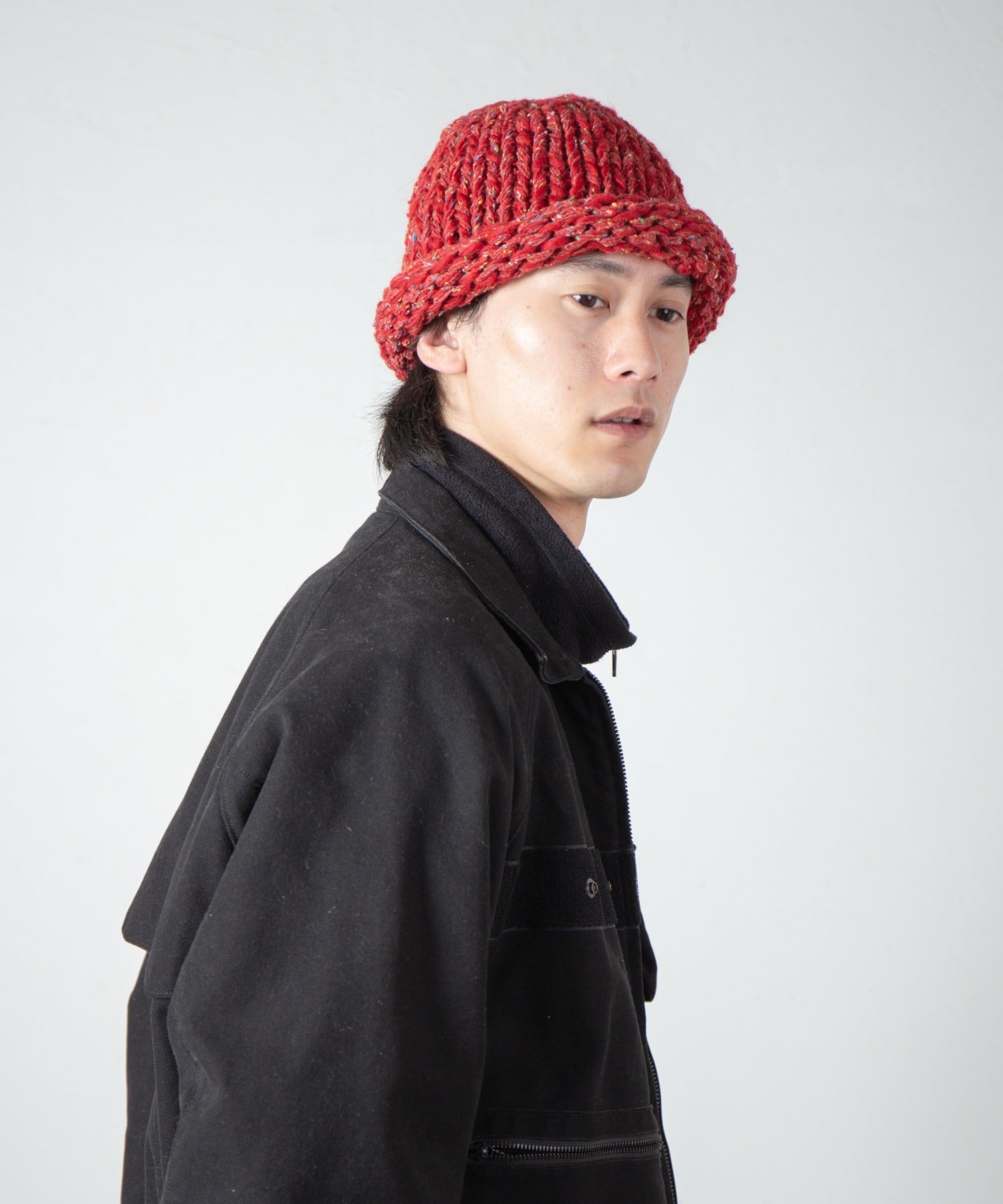 Roll Knit Cap – Red | INDIETRO ASSOCIATION | 入荷予定アイテム