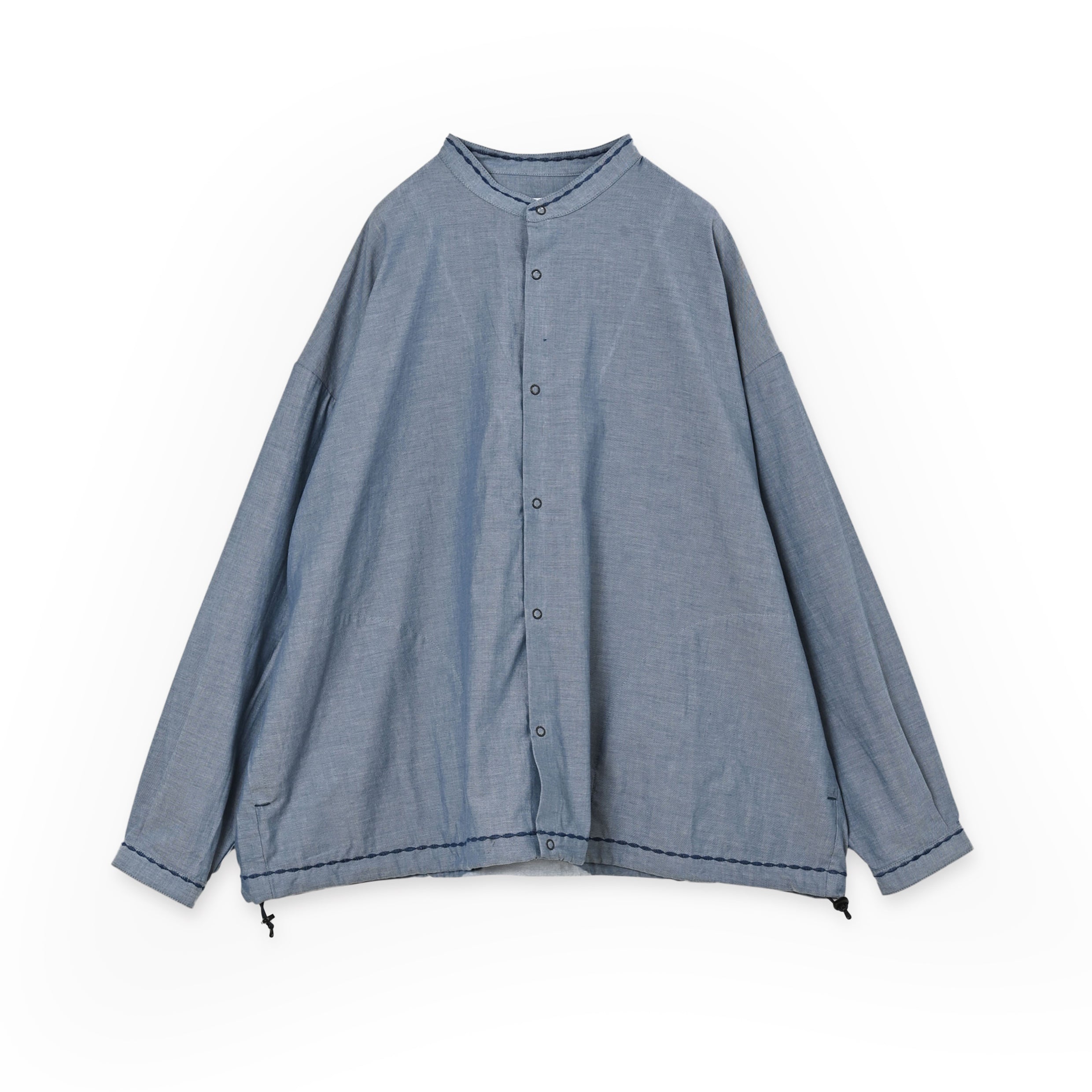 LIPMOA CHAMBRAY | Color_Blue | No_klm25fsh1141_bl【KELEN MEN_ケレン】【入荷予定アイテム・入荷連絡可能】