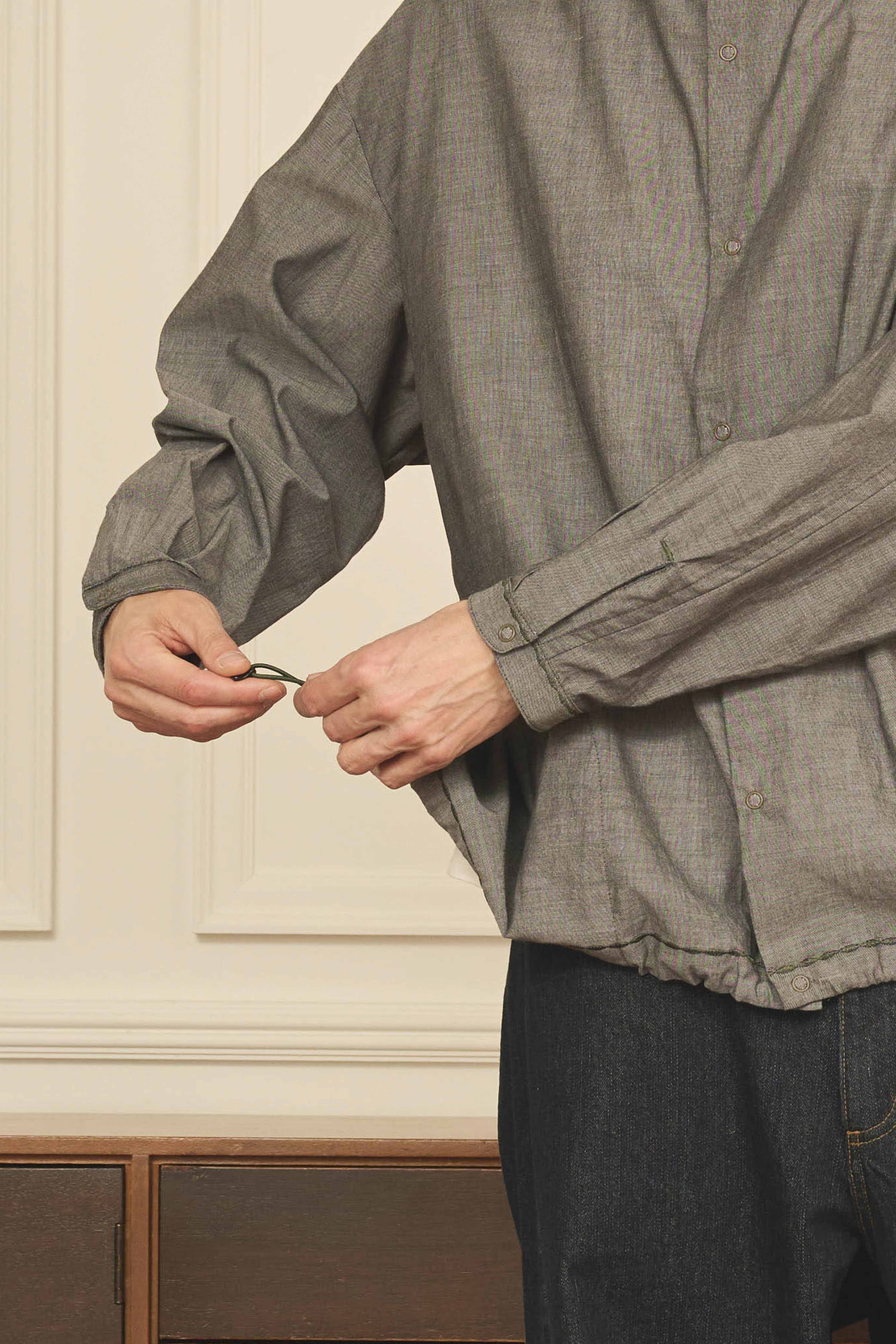 LIPMOA CHAMBRAY | Color_Black | No_klm25fsh1141_bk【KELEN MEN_ケレン】【入荷予定アイテム・入荷連絡可能】
