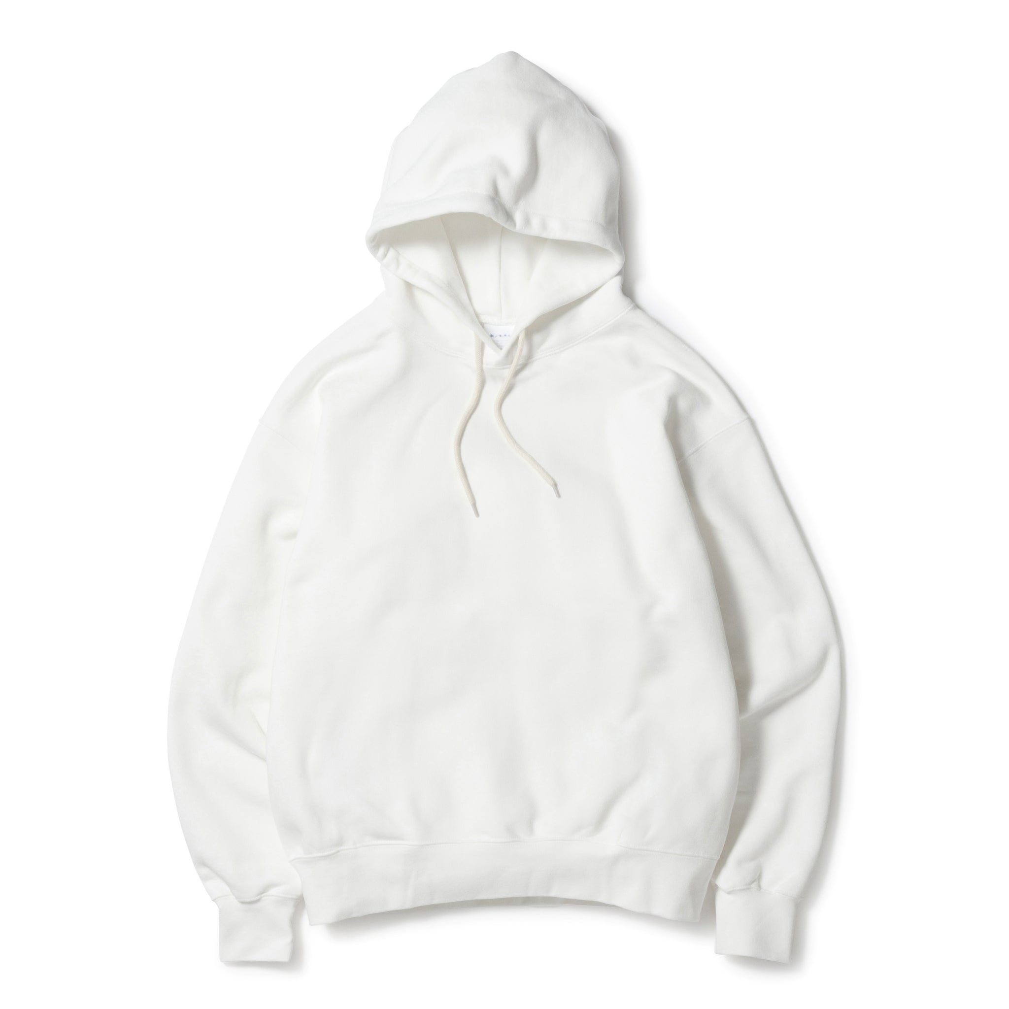 KN-HS-SP-01_WH | Heavy Hooded Sweatshirt - Seam Pocket | Color:WHITE【Knuu(縫う)_ヌウ】