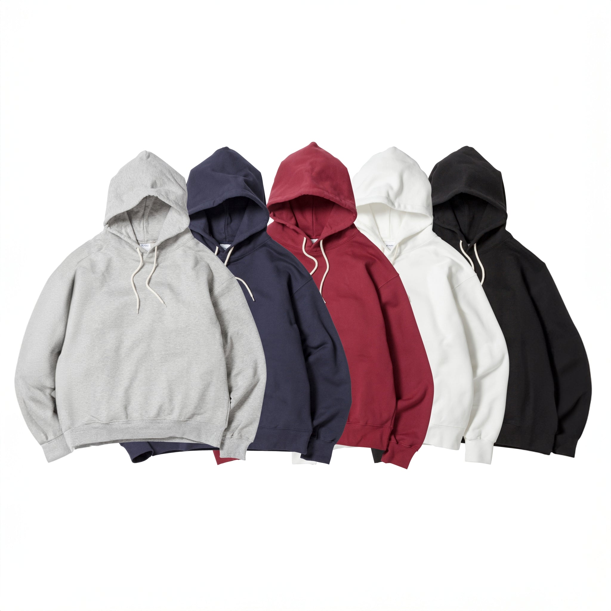 KN-HS-SP-01_HG | Heavy Hooded Sweatshirt - Seam Pocket | Color:HEATHER GRAY【Knuu(縫う)_ヌウ】